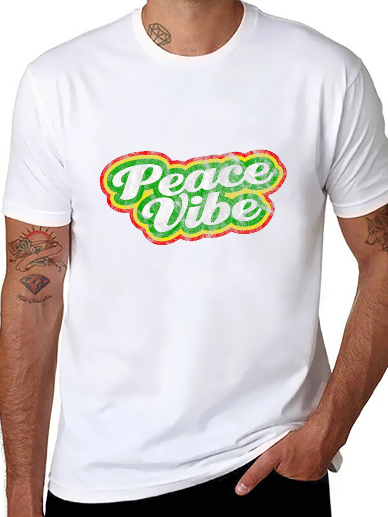 Peace Vibe Rasta T-Shirt - 8