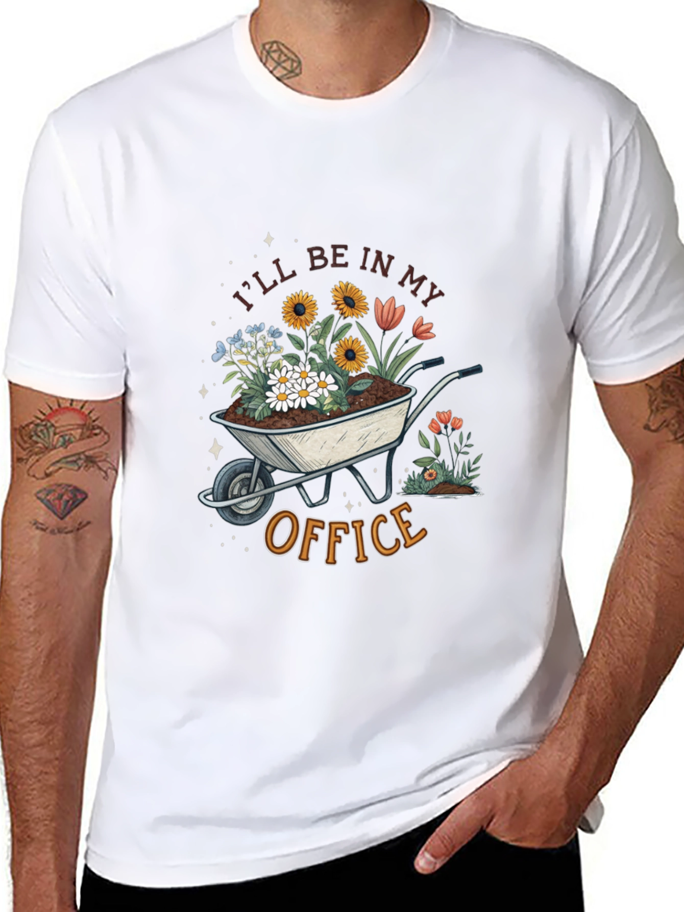 Black Gardening T-Shirt - I'll Be In My Office view 8