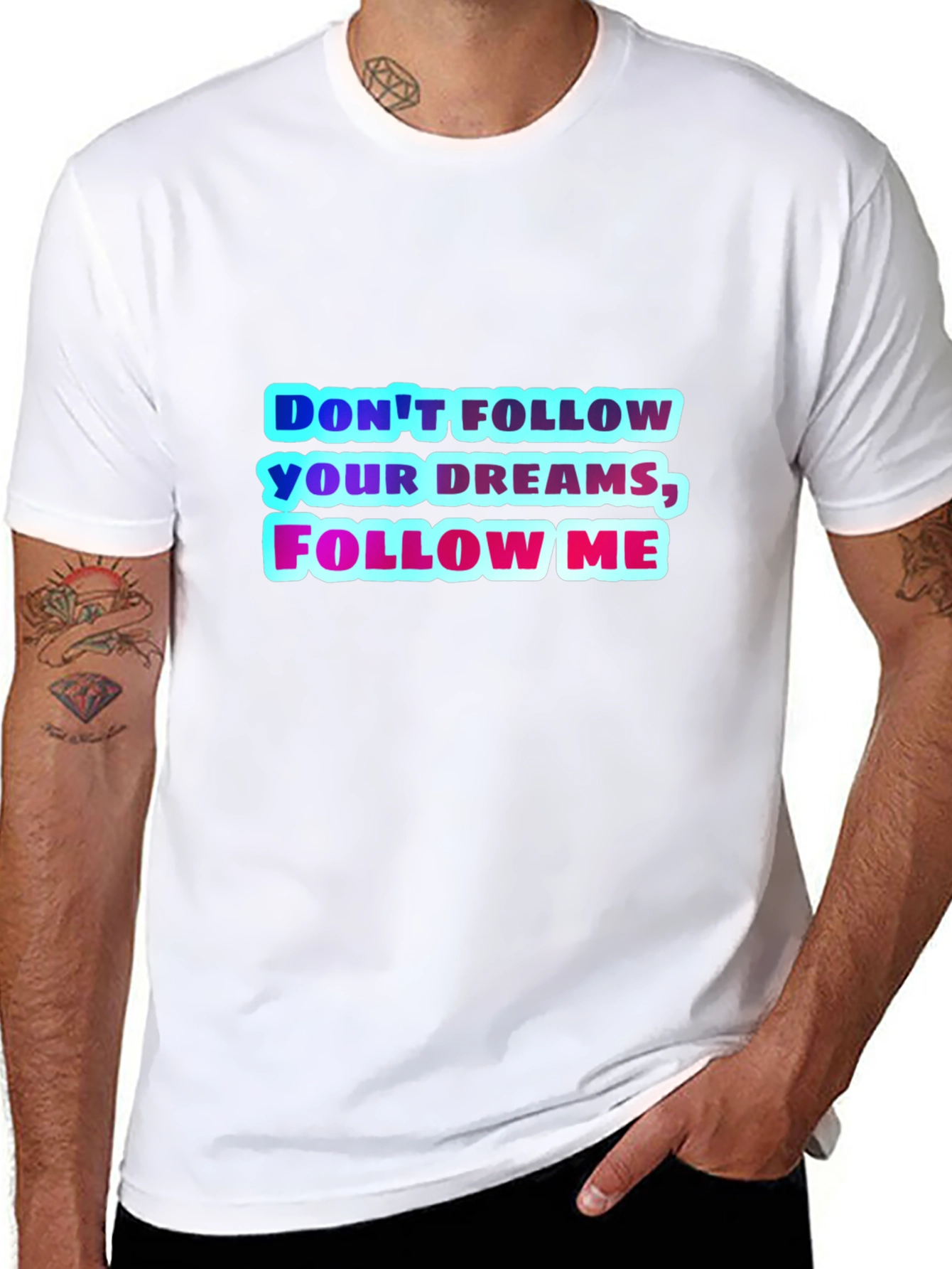Black Don't Follow Your Dreams, Follow Me Graphic Tee view 8
