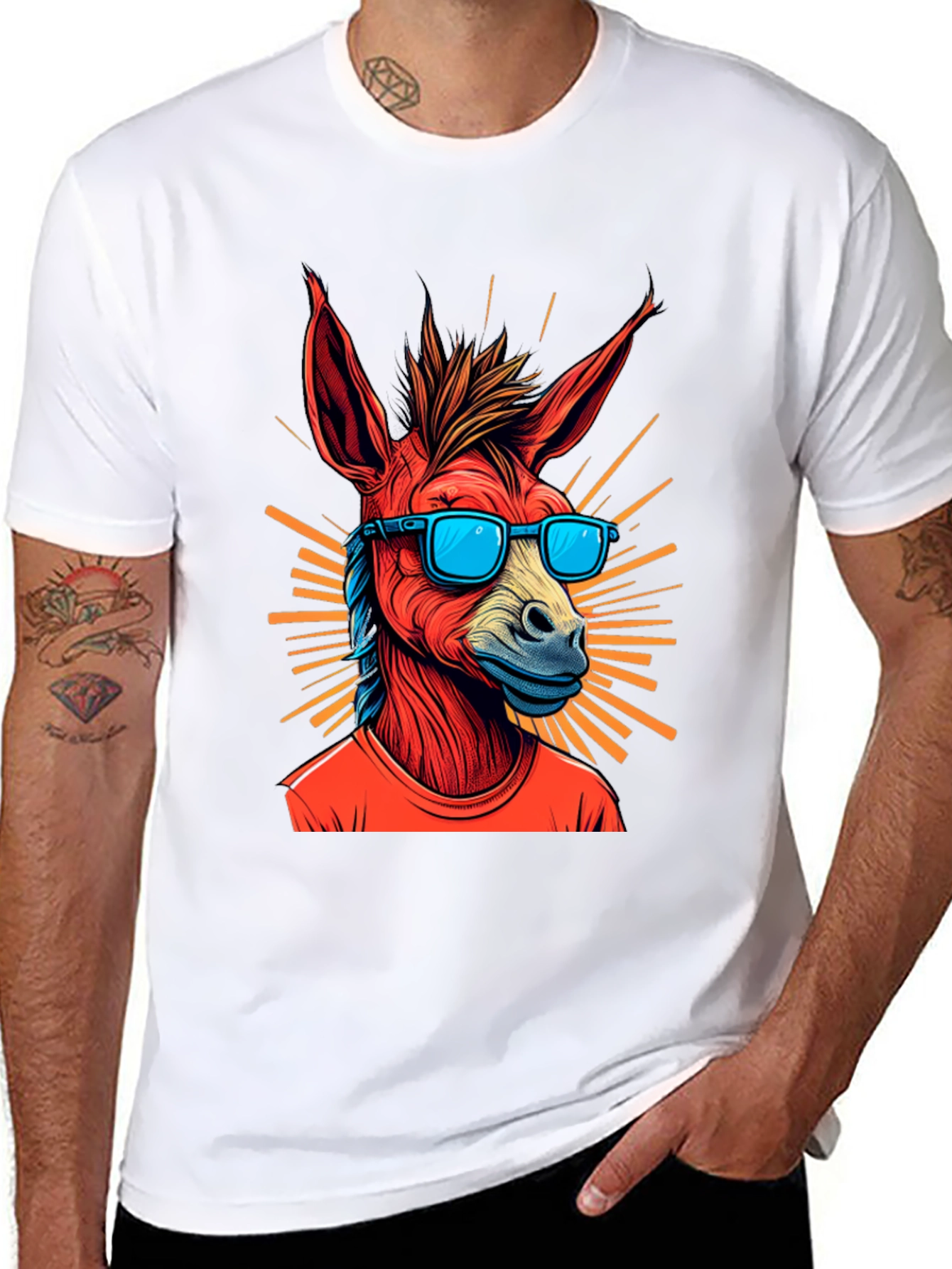 Black Cool Donkey Tee: Stylish & Unique Graphic T-Shirt view 8