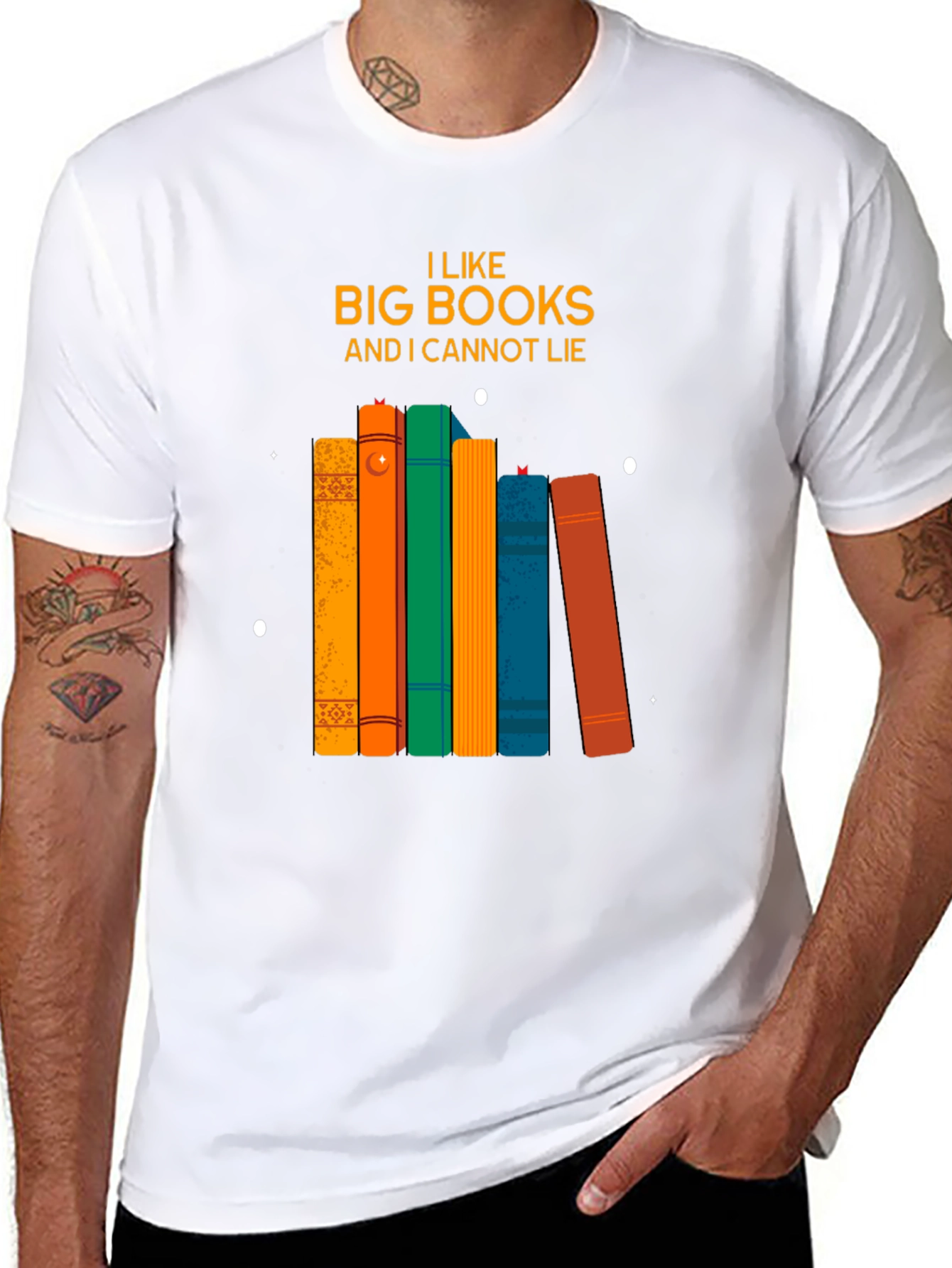 Black Big Books Graphic Tee - Funny Book Lover Shirt view 8