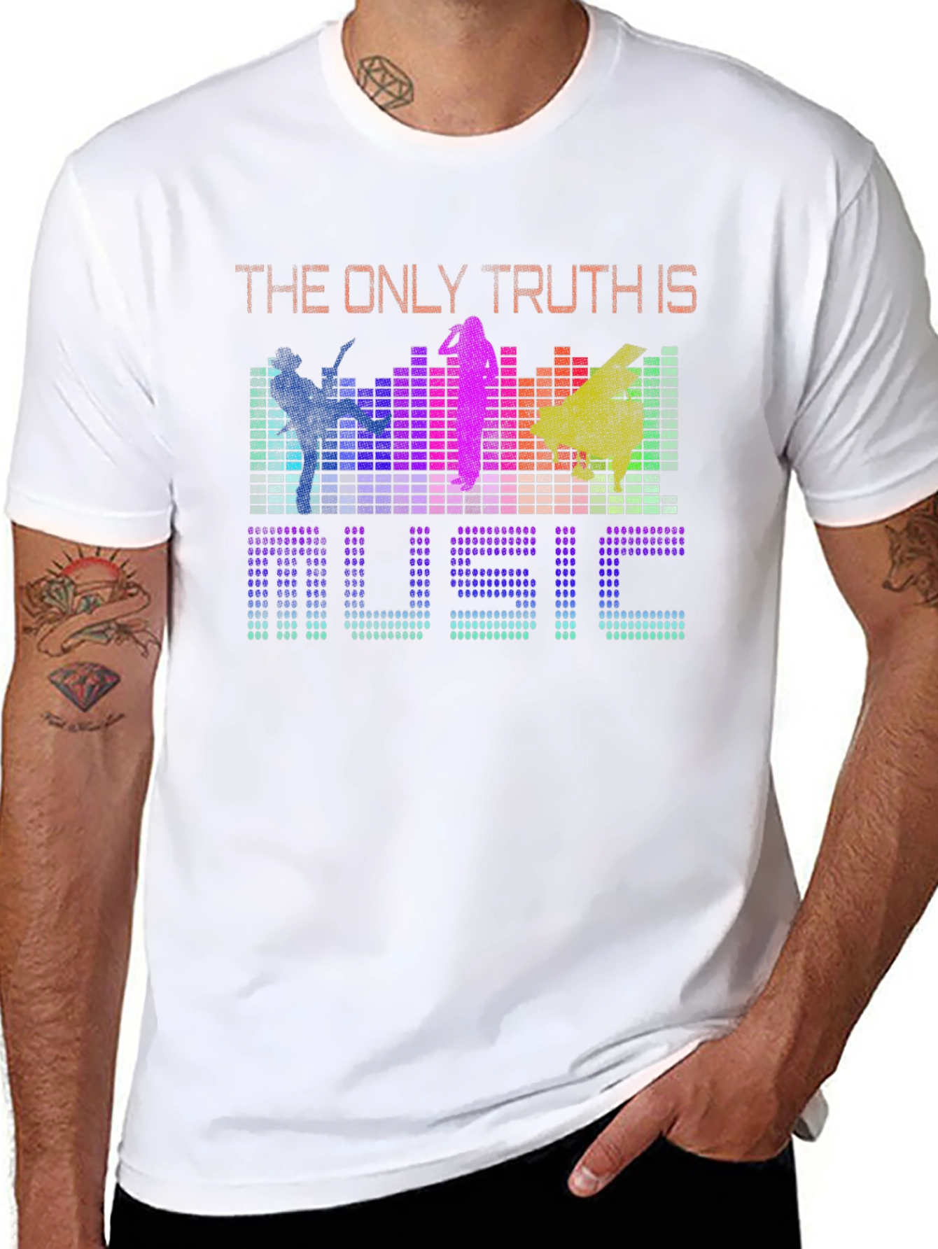 Black Music is the Only Truth Graphic Tee - Colorful view 8