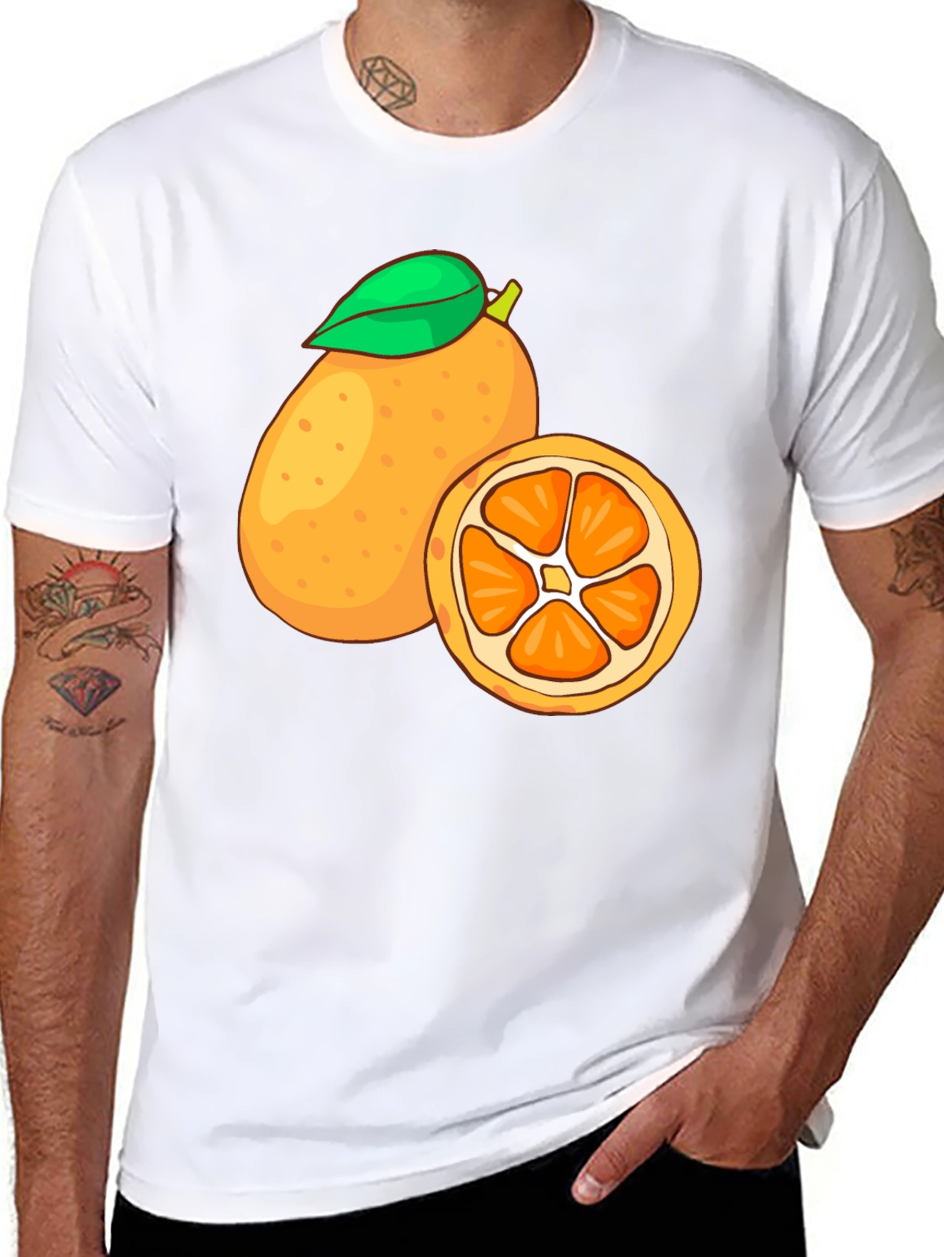 Black Orange Graphic T-Shirt - Fresh & Fun! view 8