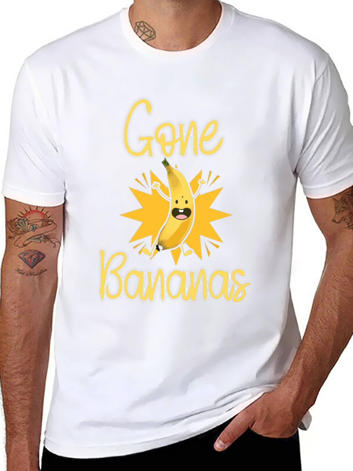 Black Gone Bananas Graphic Tee - Quirky Banana Design view 8