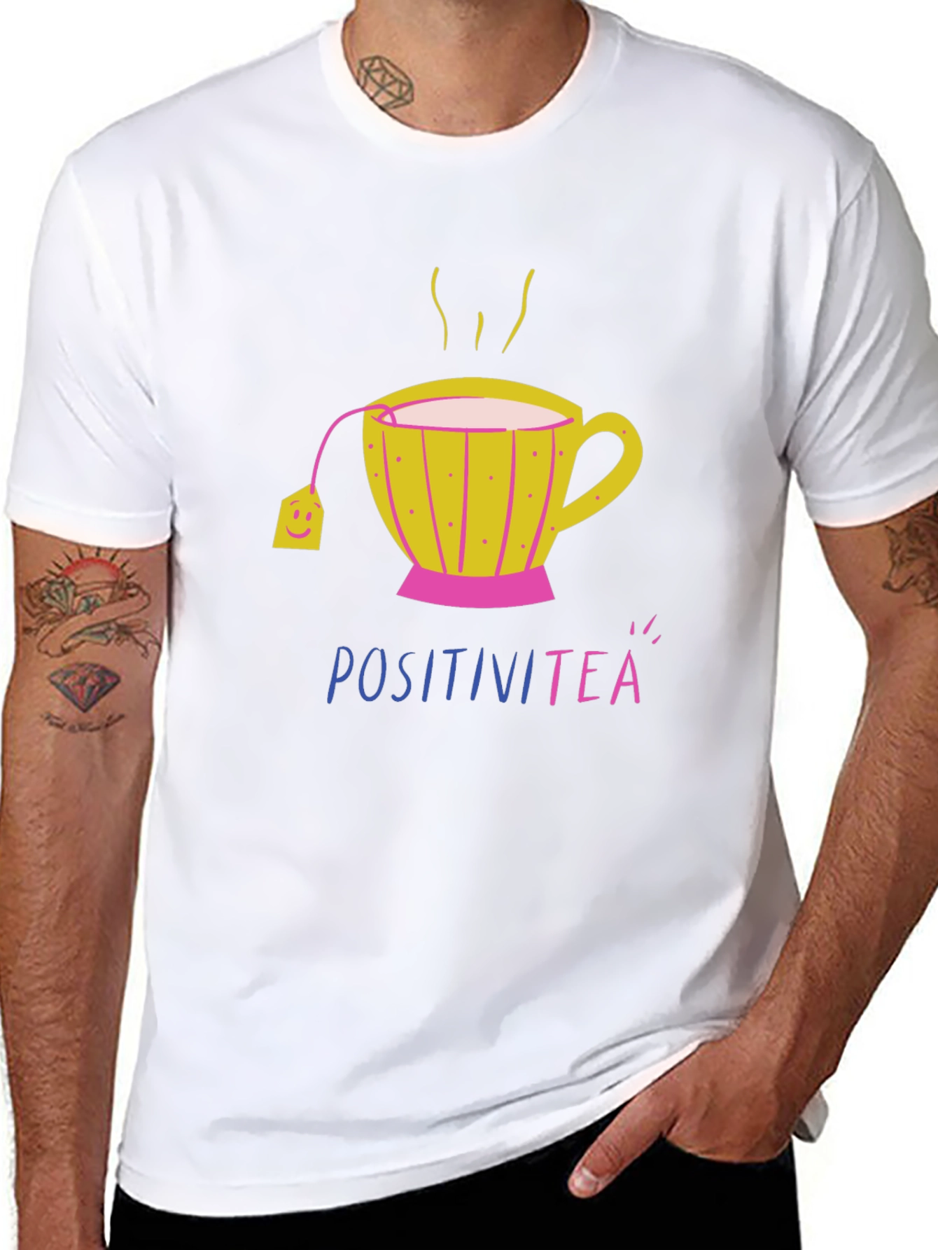 Black PositiviTEA Graphic T-Shirt - Black, Short Sleeve view 8