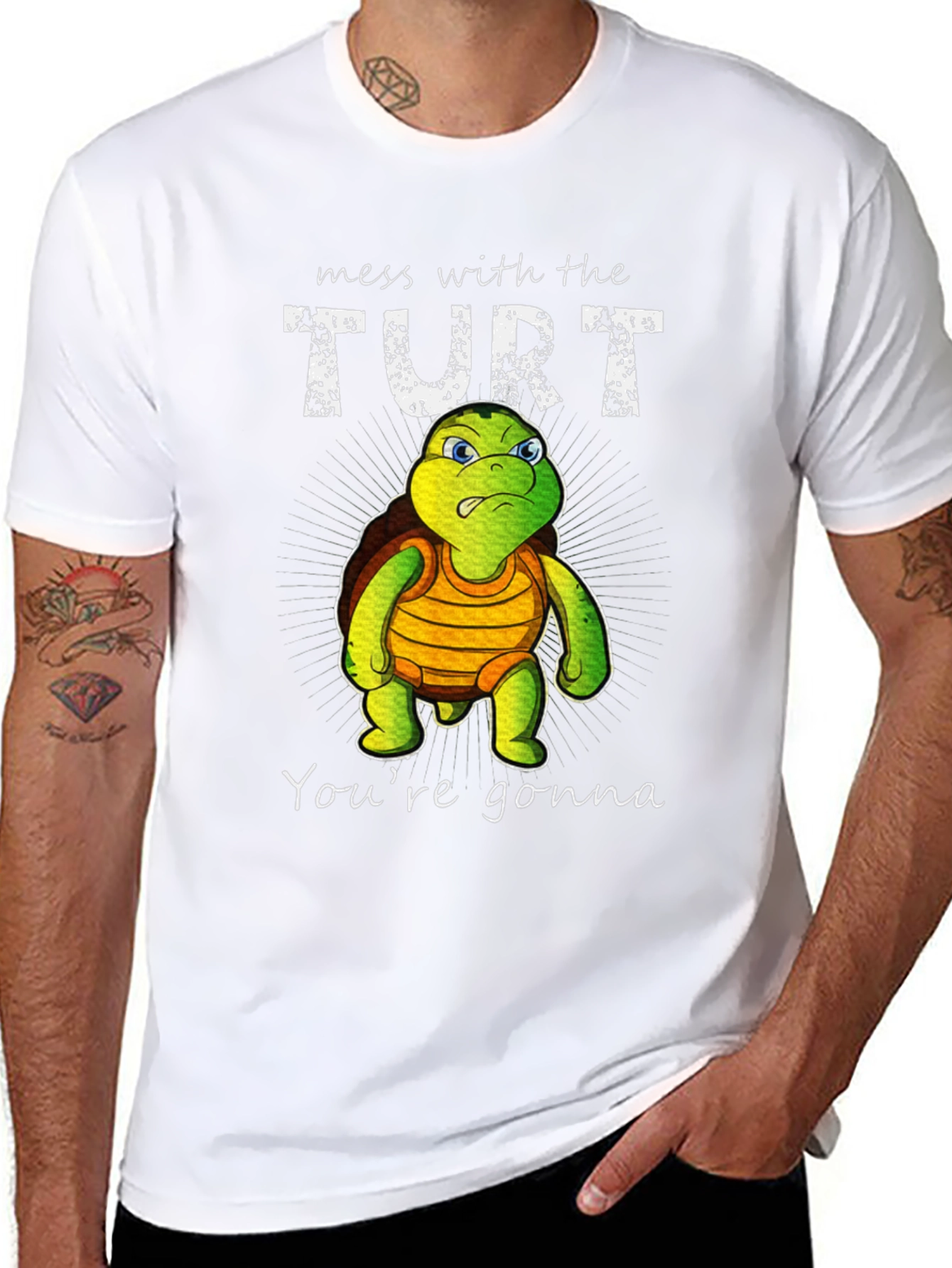 Black Mess With The Turt T-Shirt view 8