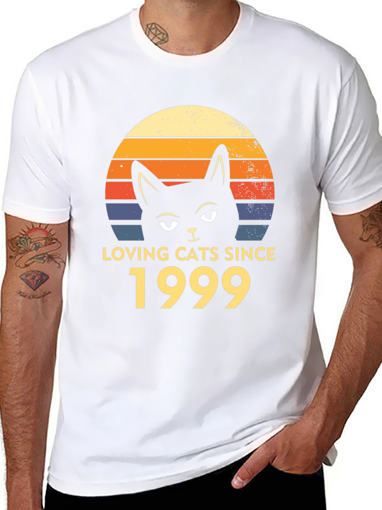 Black Loving Cats Since 1999 T-Shirt view 8