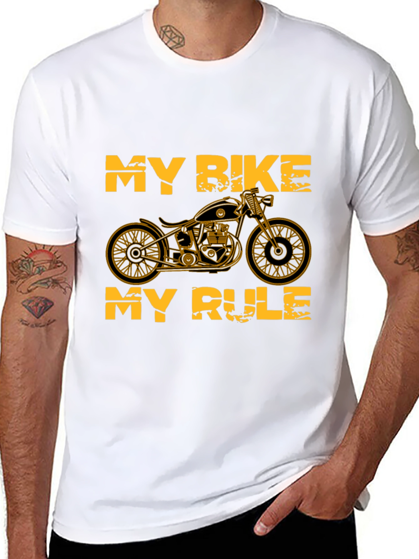 Black My Bike My Rule Graphic Tee view 8