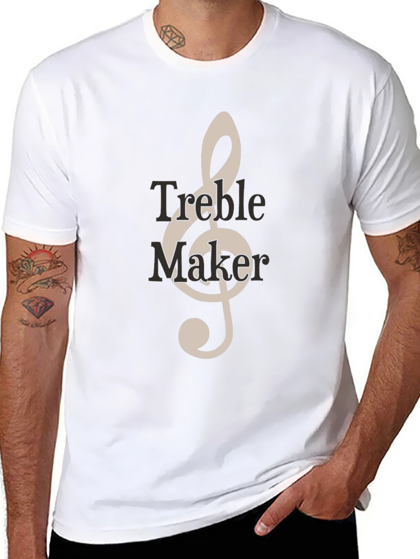 Black Treble Maker Graphic Tee - Music Lover's T-Shirt view 8