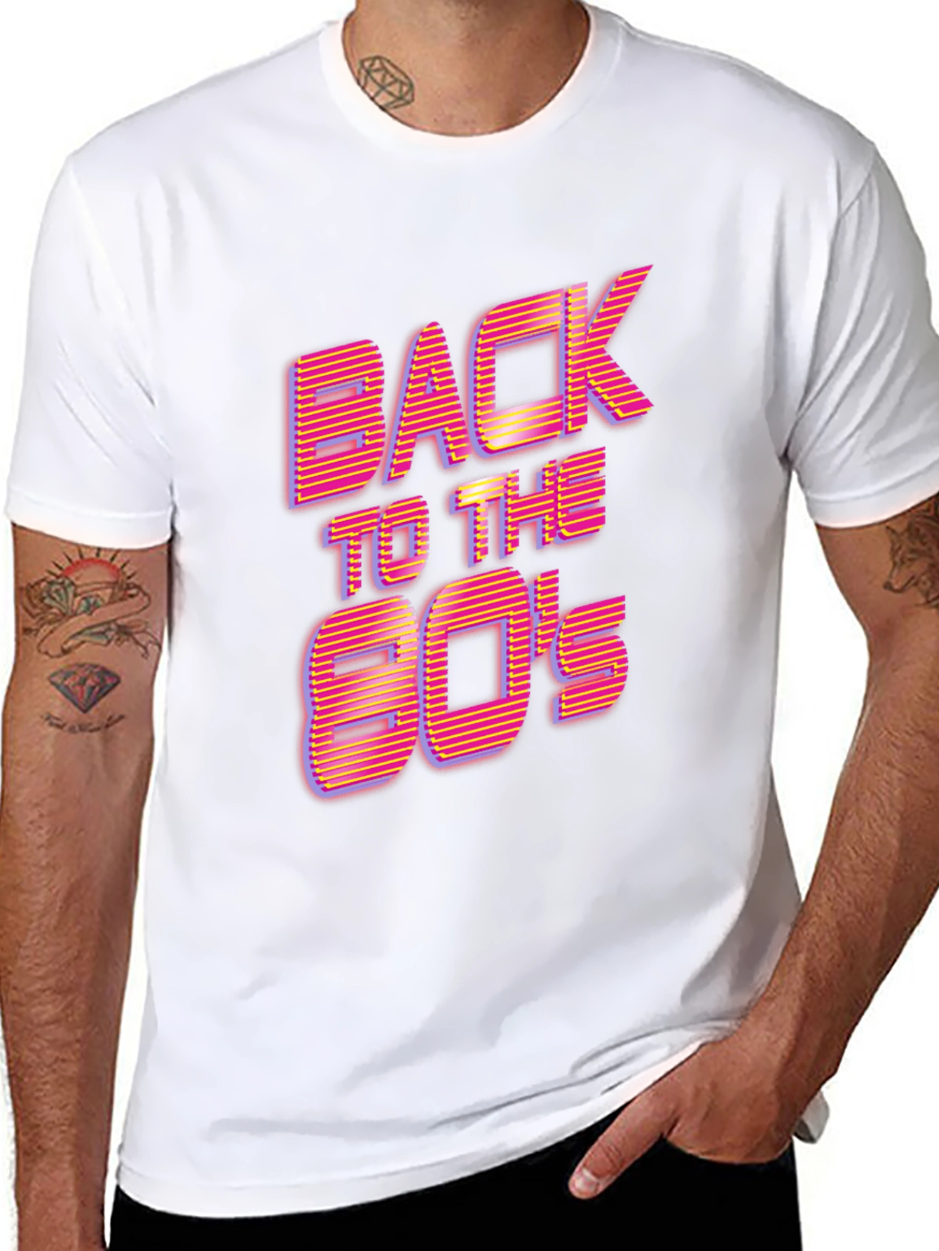 Black Back to the 80's Retro T-Shirt view 8