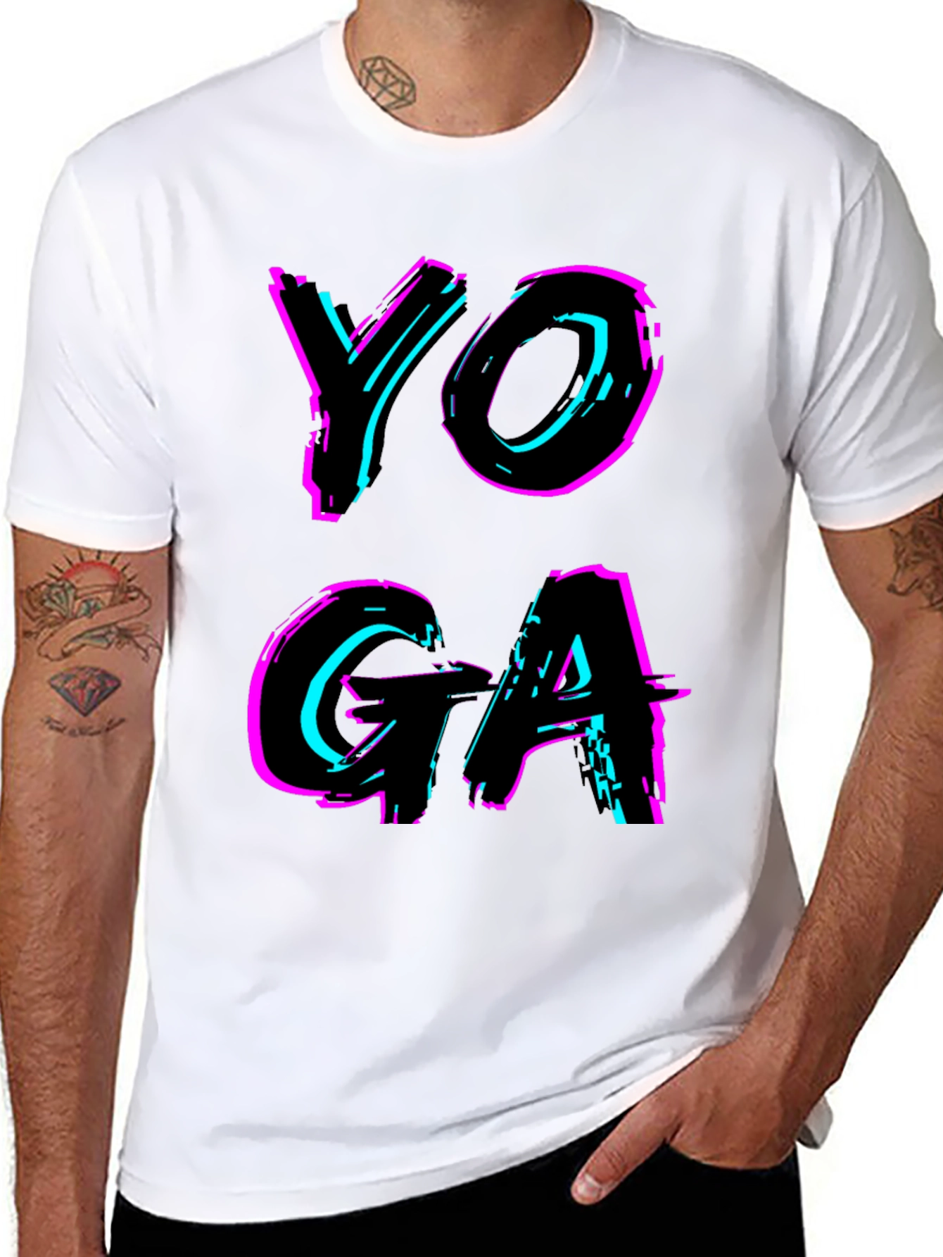 Yoga Glitch Tee - Stylish Fitness Apparel - 8
