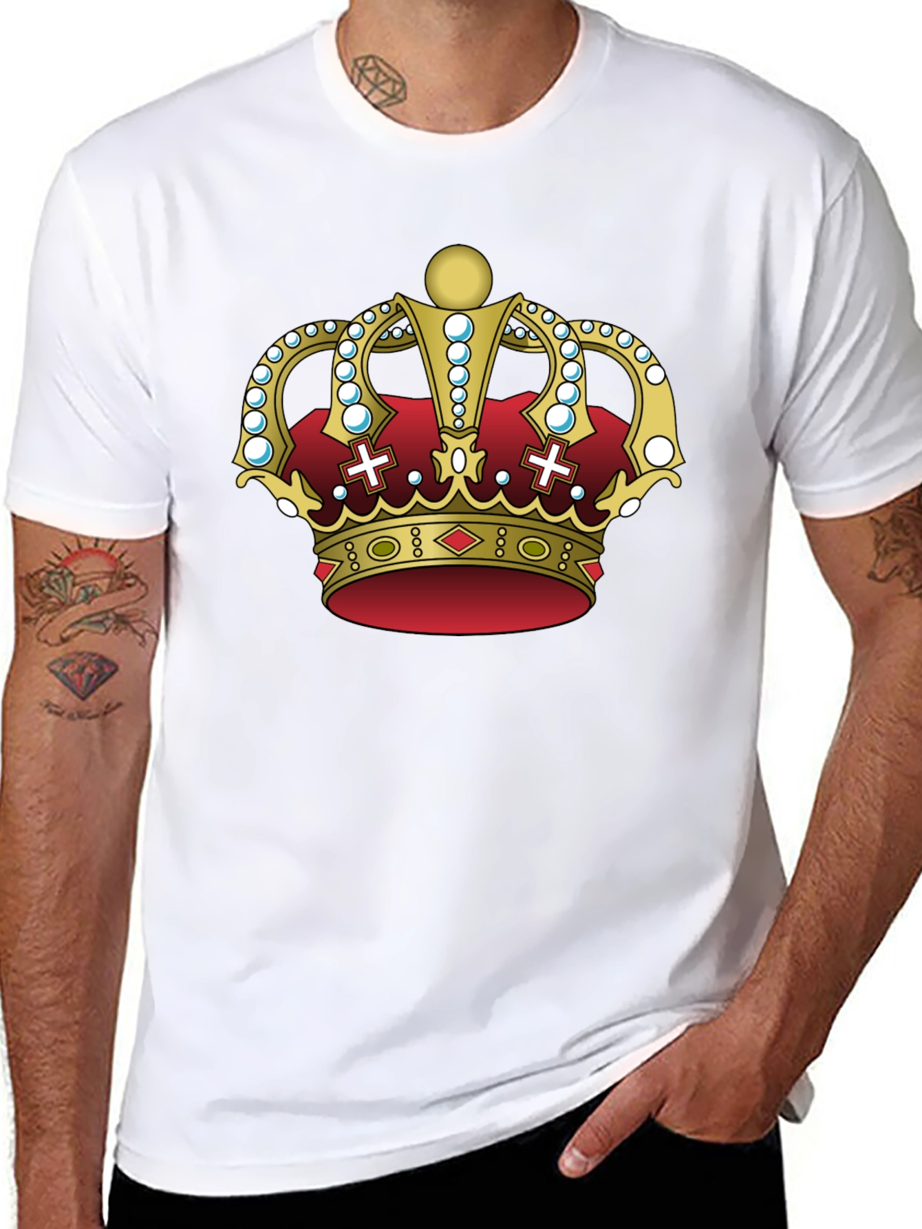Black Royal Crown Graphic T-Shirt - Regal Style view 8