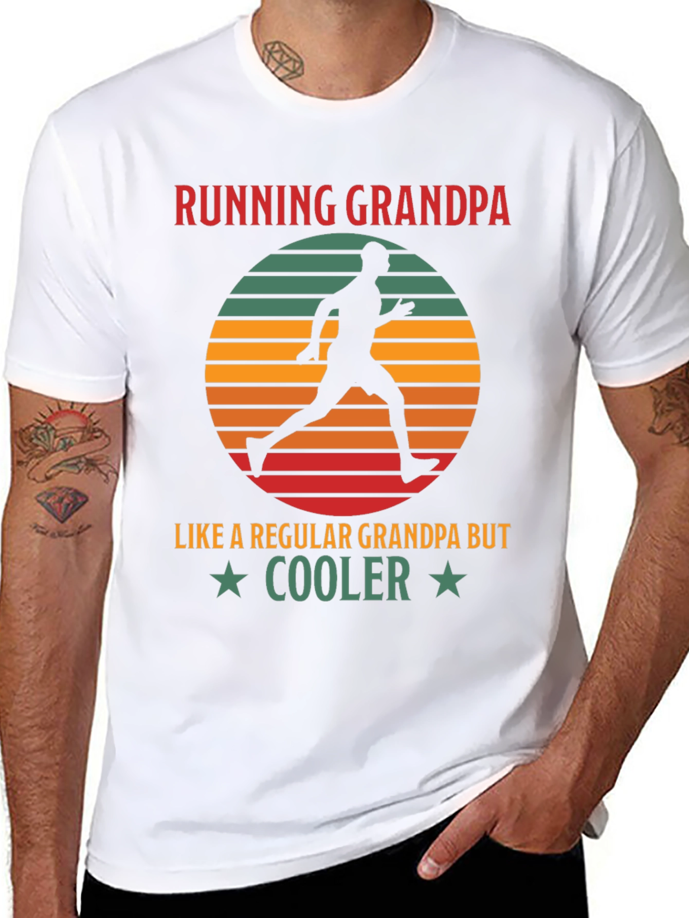 Running Grandpa T-Shirt - Cool Grandpa Gift - 8