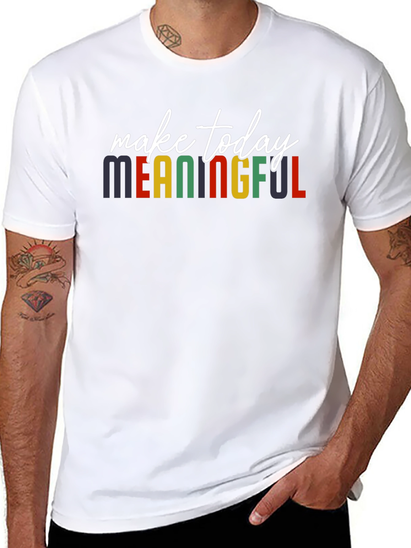 Black Meaningful T-Shirt - Inspirational Graphic Tee view 8