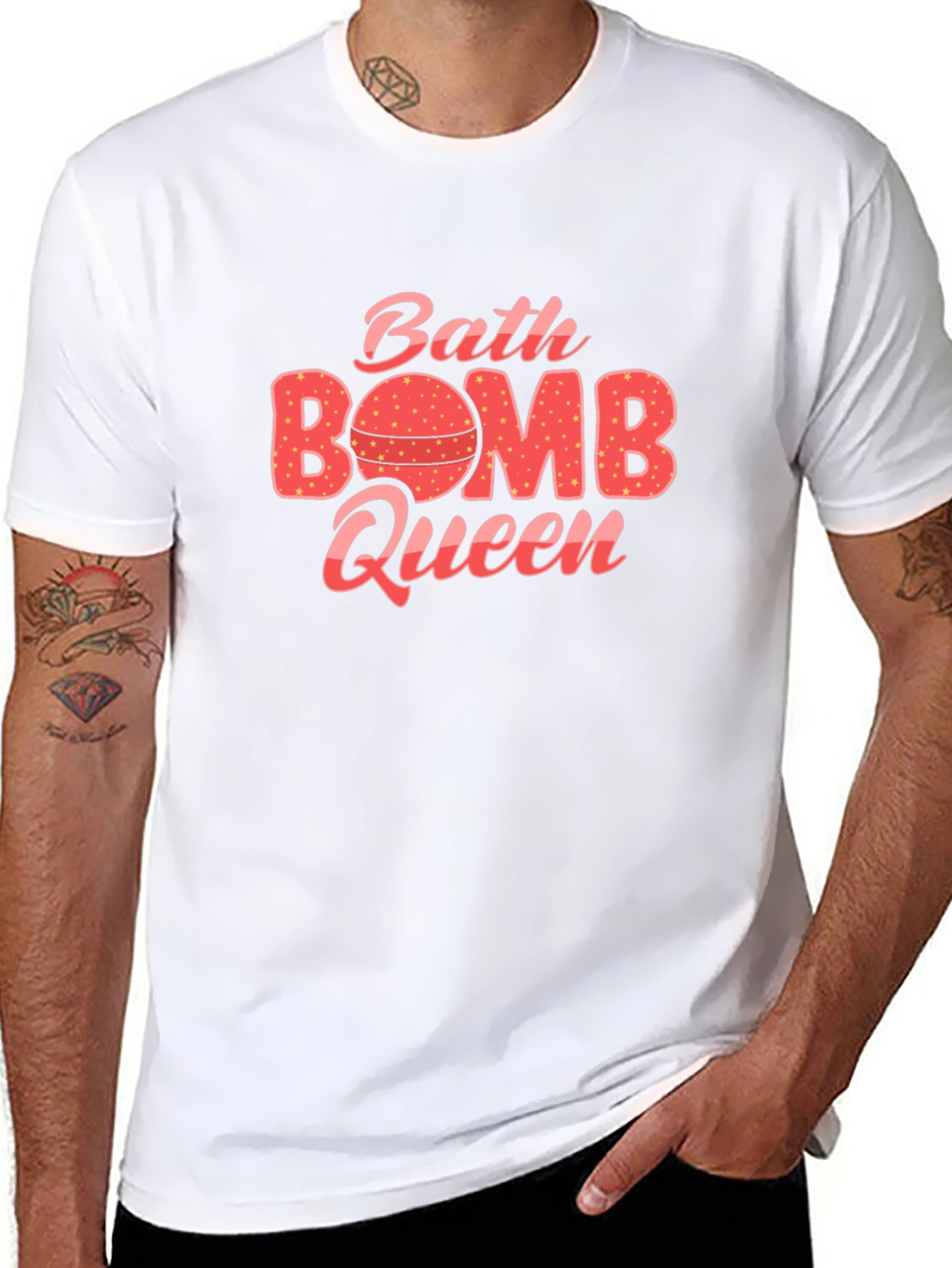 Black Bath Bomb Queen Black T-Shirt view 8