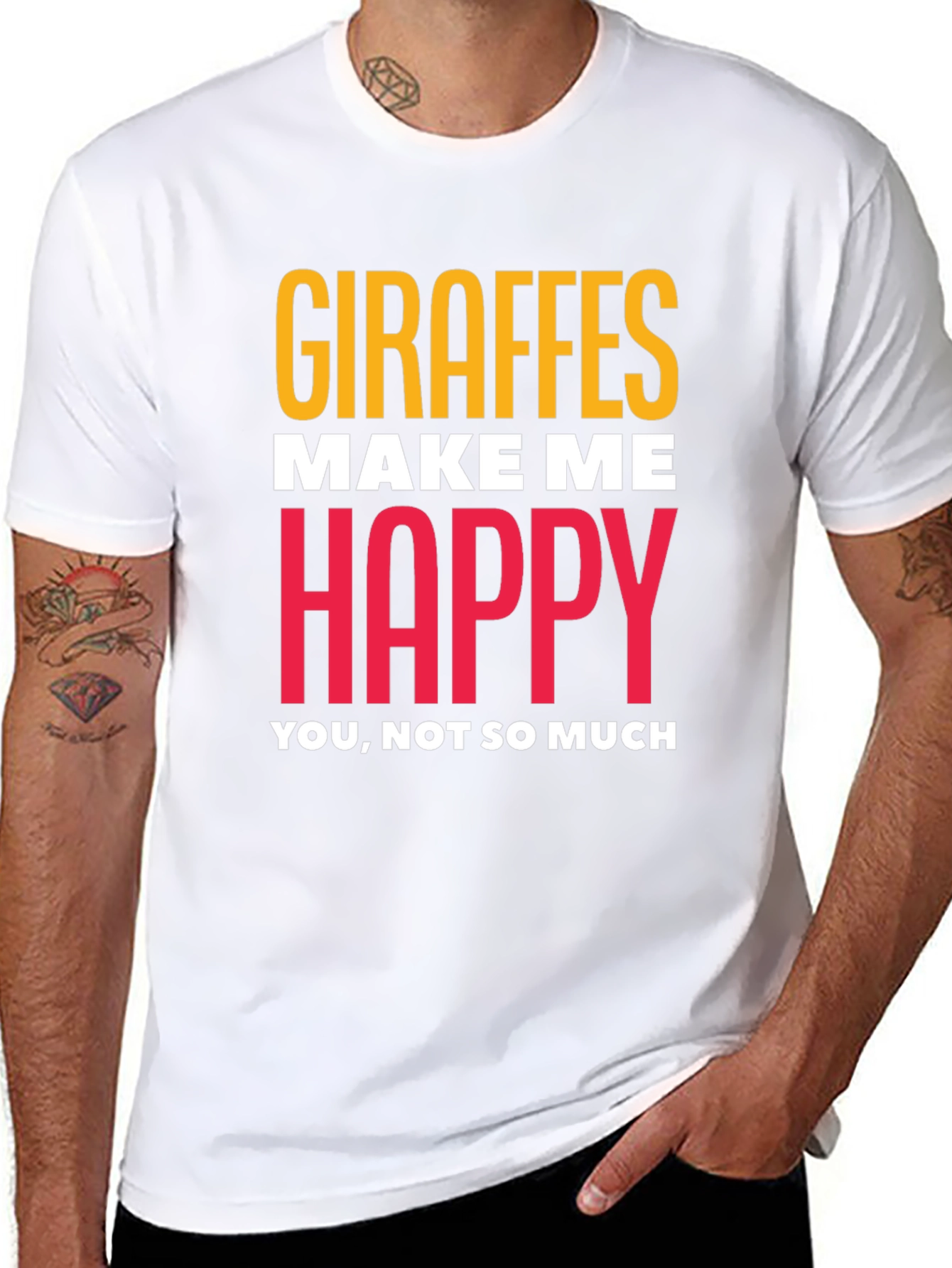 Black Giraffe Lover T-Shirt - Humorous Graphic Tee view 8
