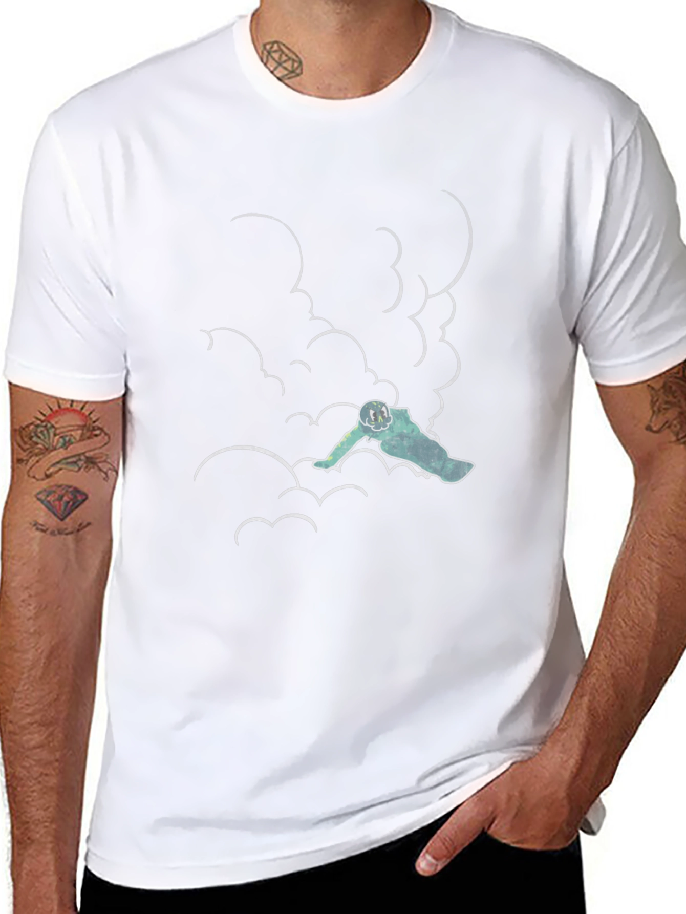 Black Cloud Climber Tee - Black Graphic T-Shirt view 8