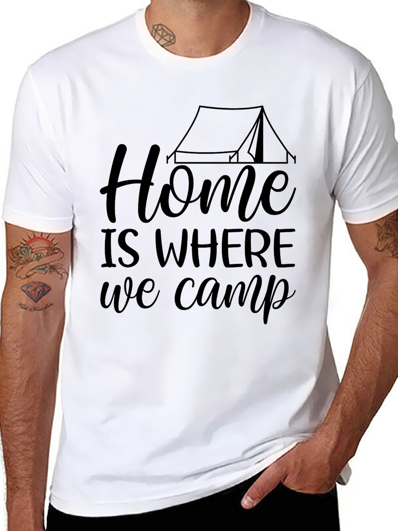 Black Home is Where We Camp T-Shirt view 8