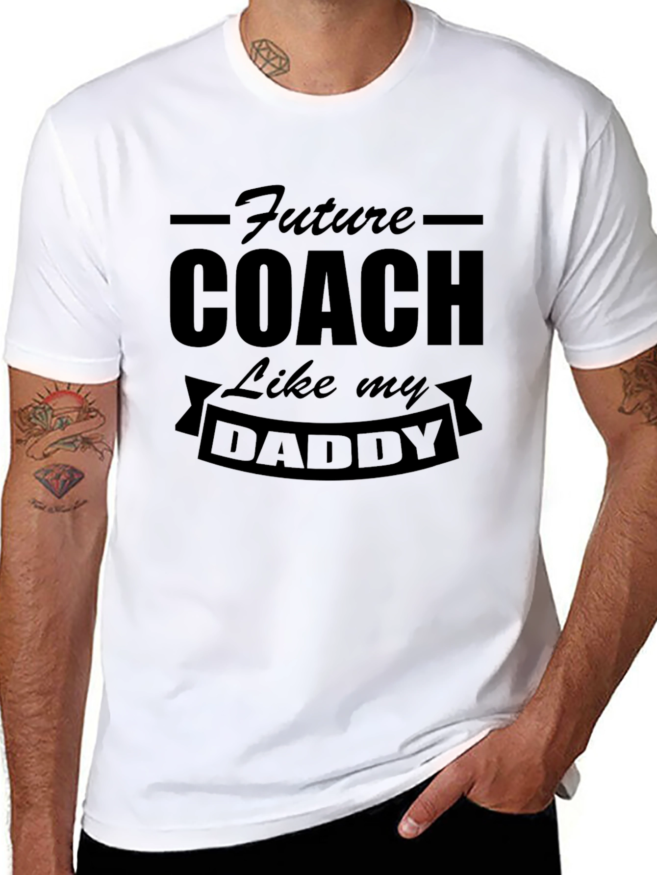 Black Future Coach Like My Daddy - Black T-Shirt view 8