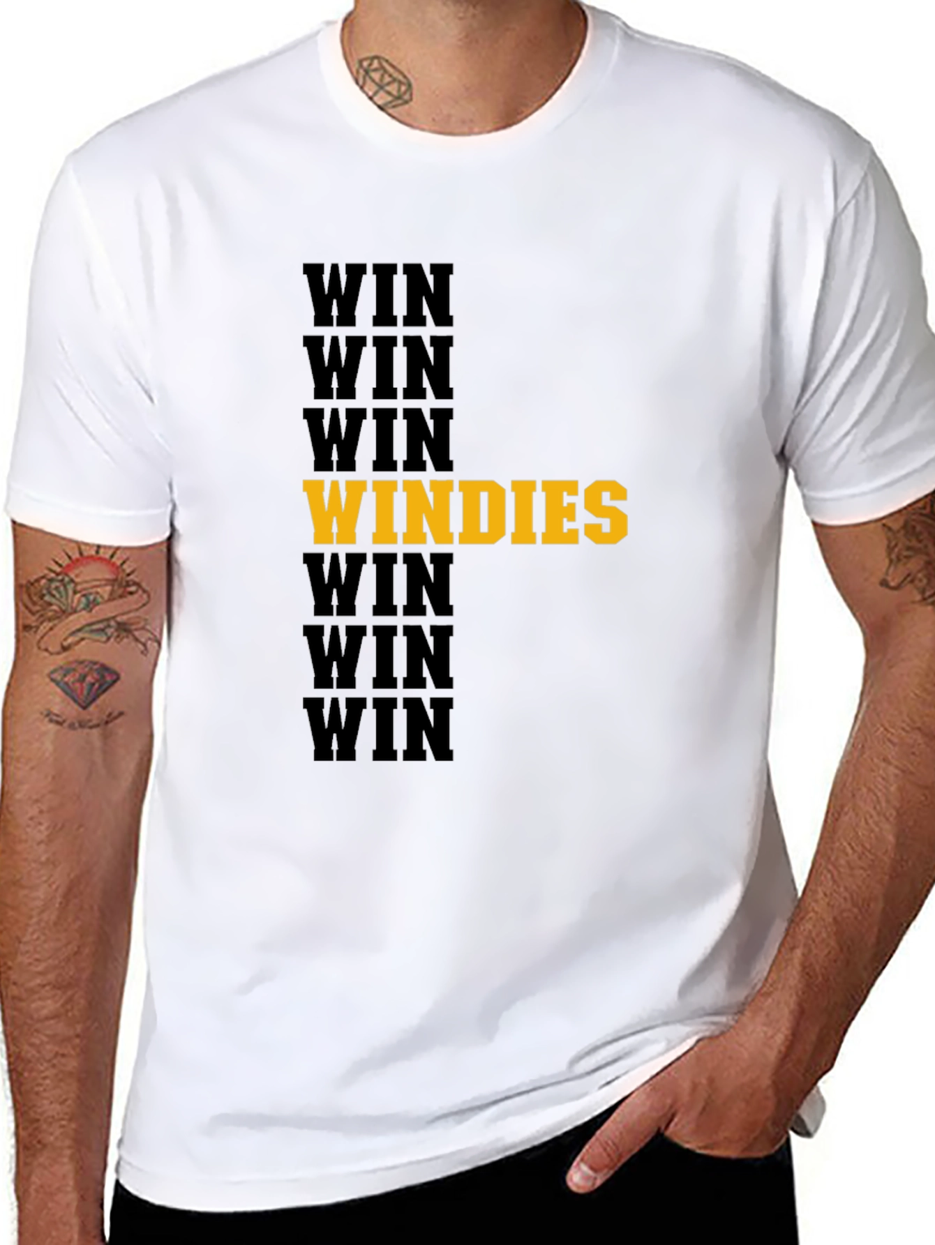 Black Win Windies T-Shirt Black view 8