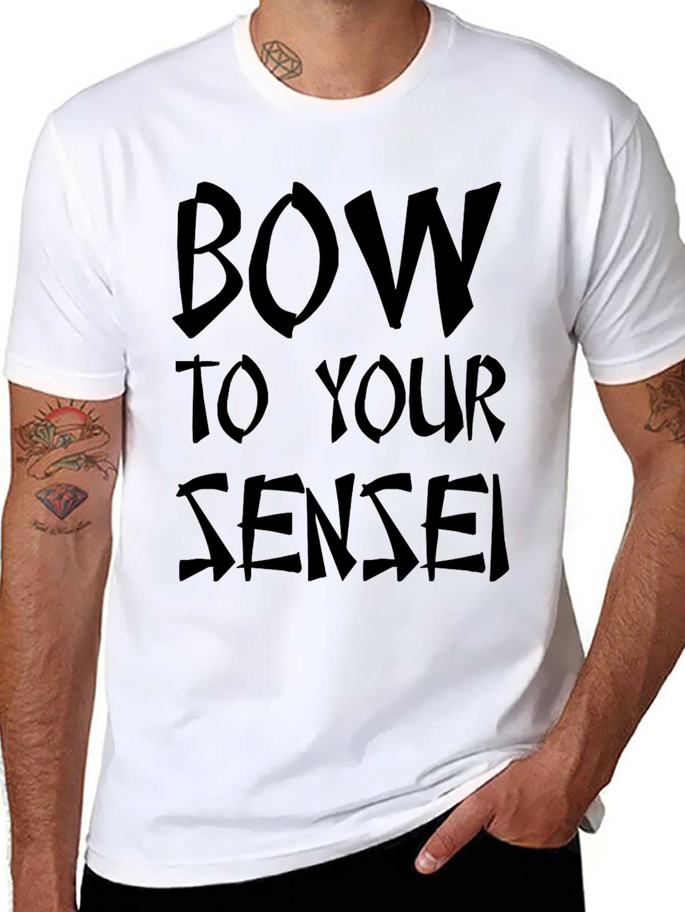 Black Bow to Your Sensei Graphic Tee - Black view 8