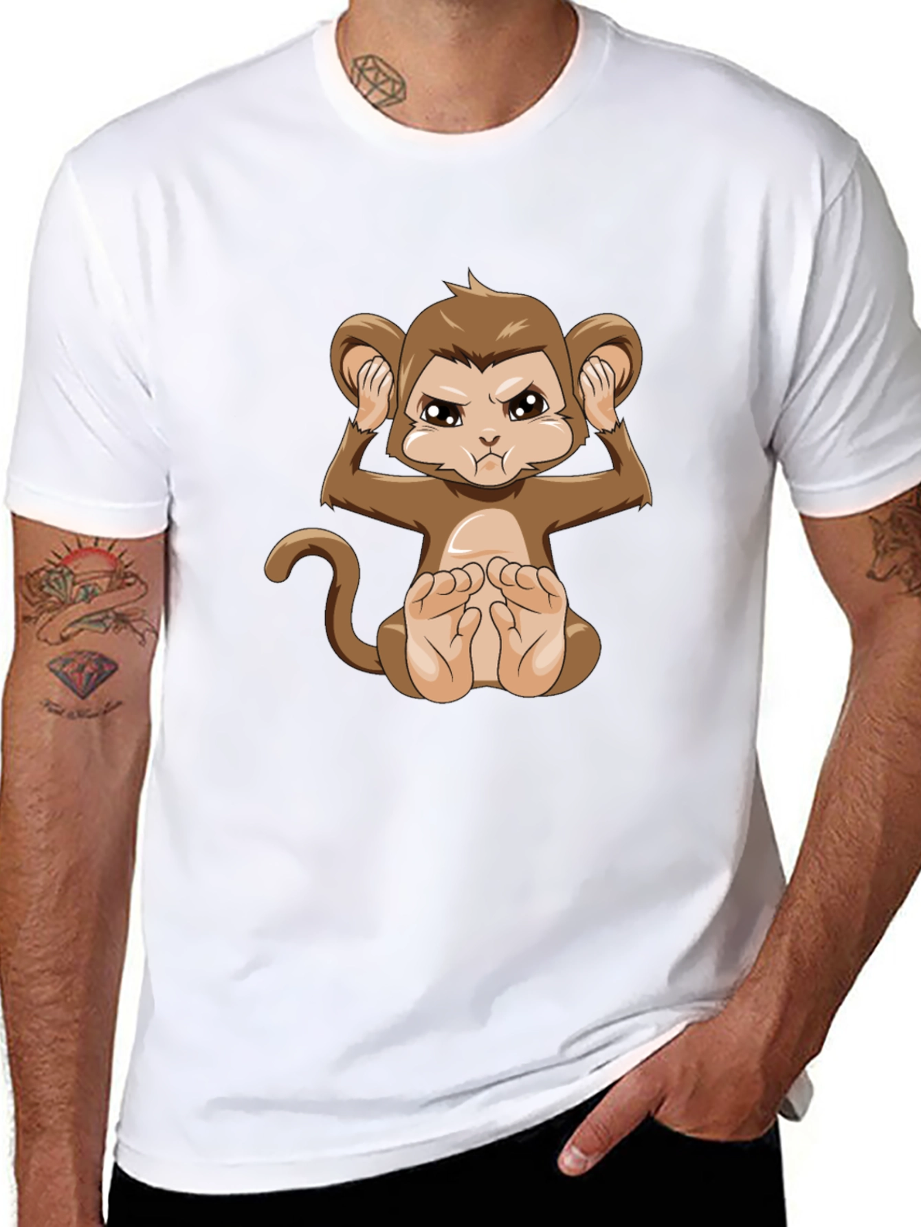 Black Monkey Graphic Black T-Shirt view 8