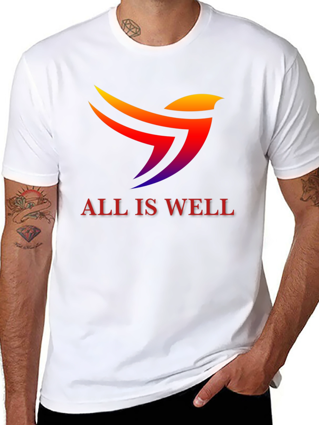 Black All Is Well Graphic Tee - Stylish Comfort view 8