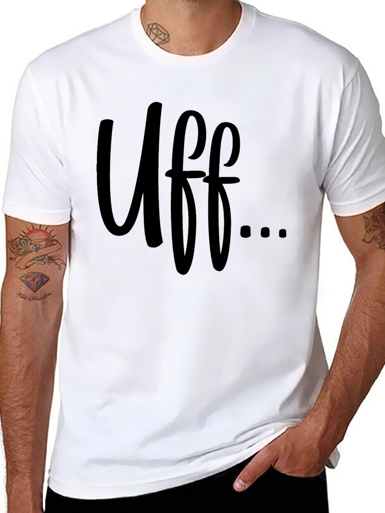 Black Uff... Graphic Tee - Soft Cotton, Casual Style view 8