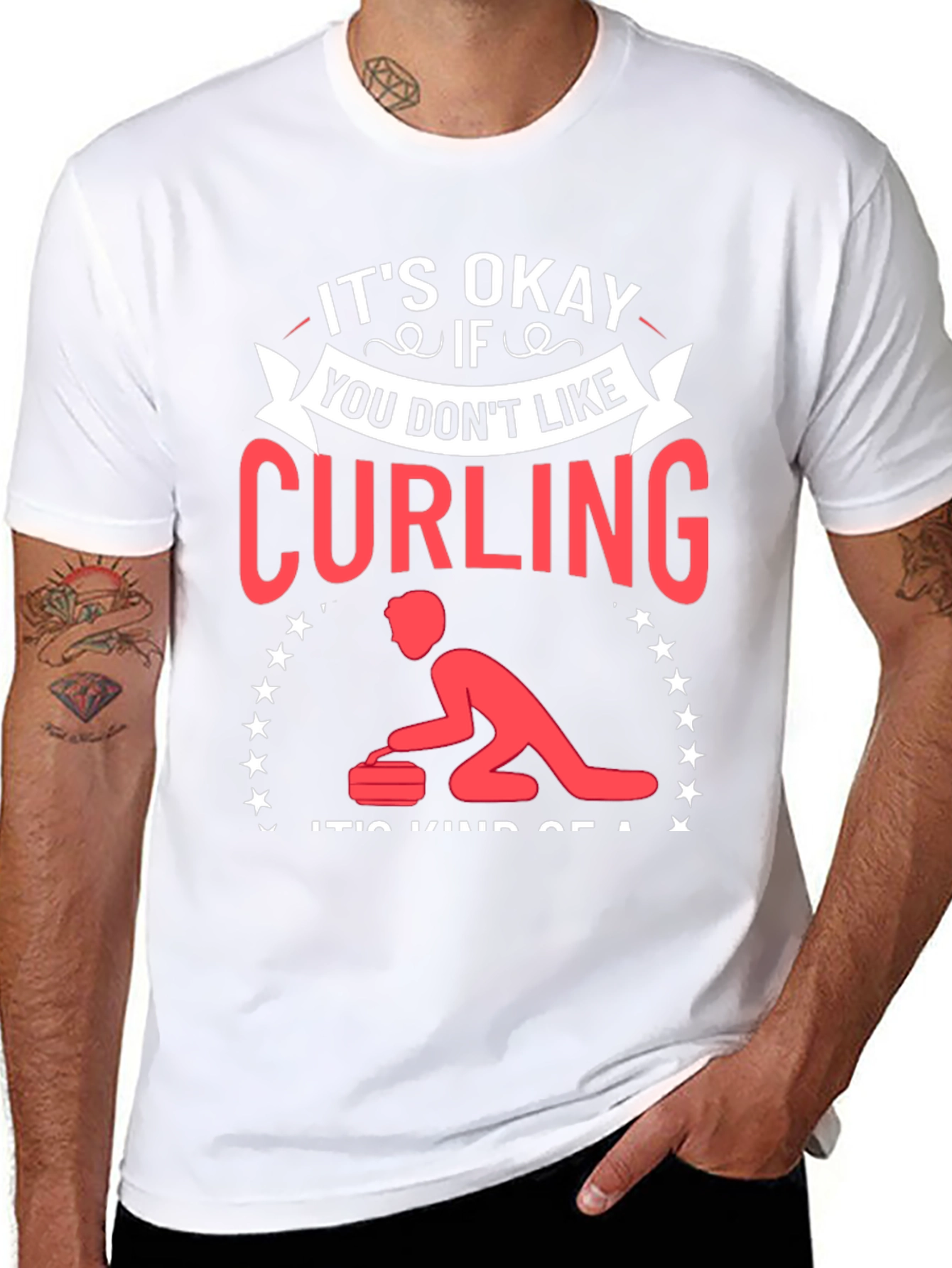 Black Curling Fan T-Shirt - "It's Okay If You Don't Like" view 8
