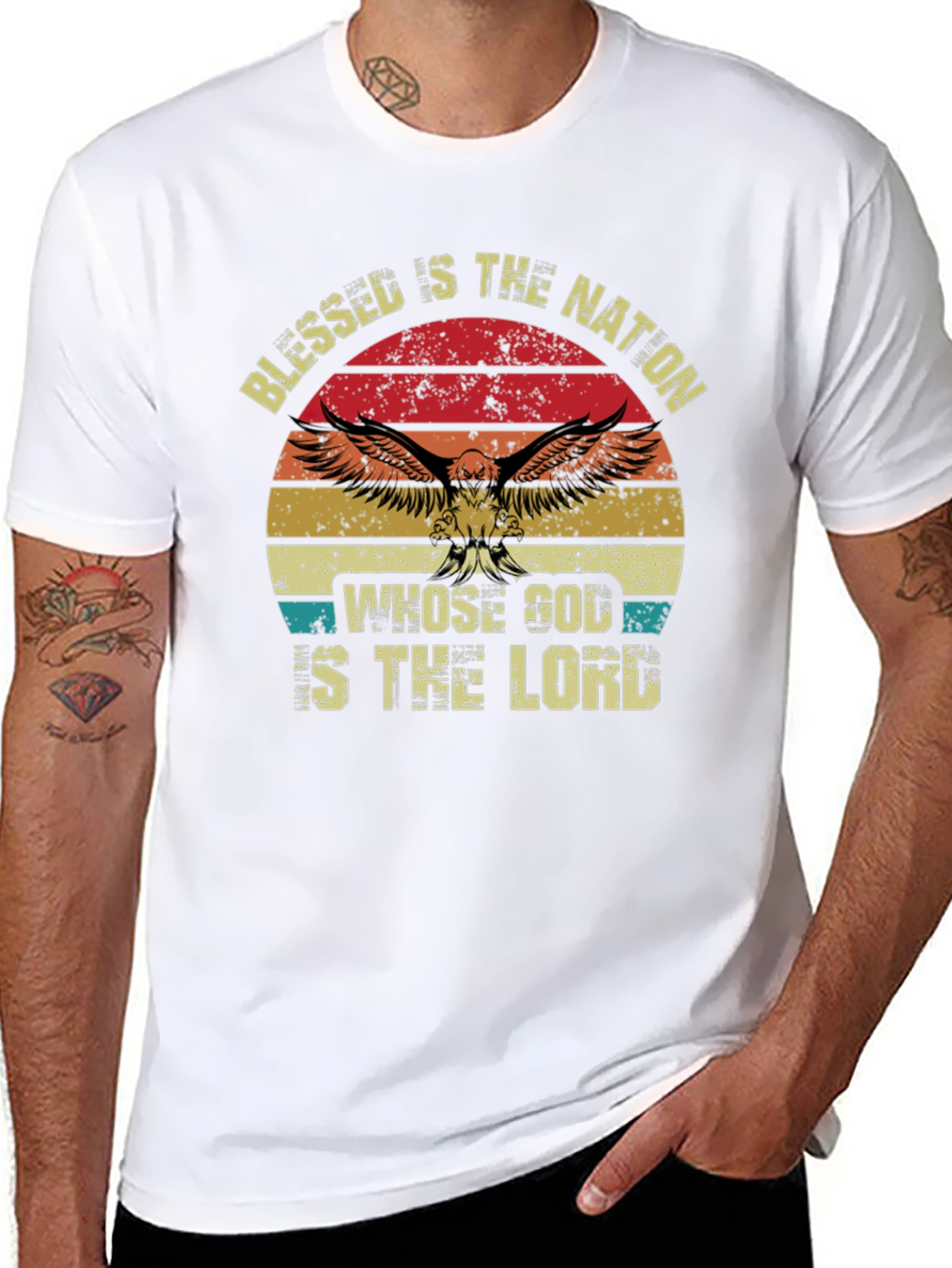 Black Blessed Nation Graphic T-Shirt view 8
