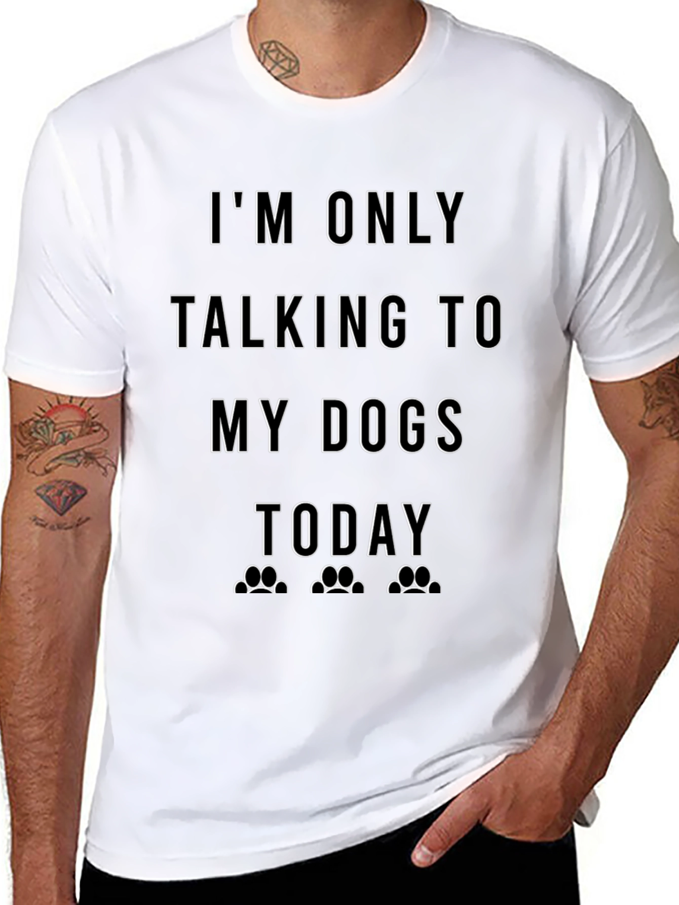 Black Dog Lover T-Shirt: I'm Only Talking to My Dogs Today view 8