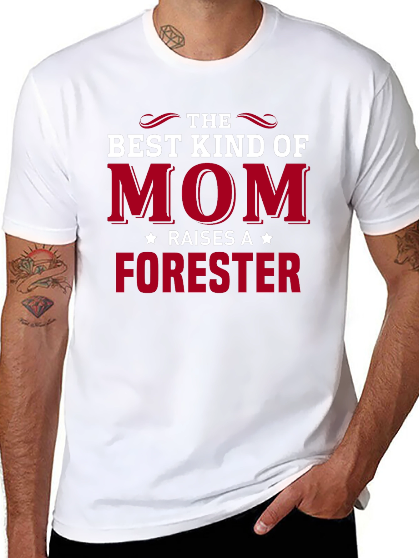 Black Best Kind of Mom Raises A Forester Graphic Tee view 8
