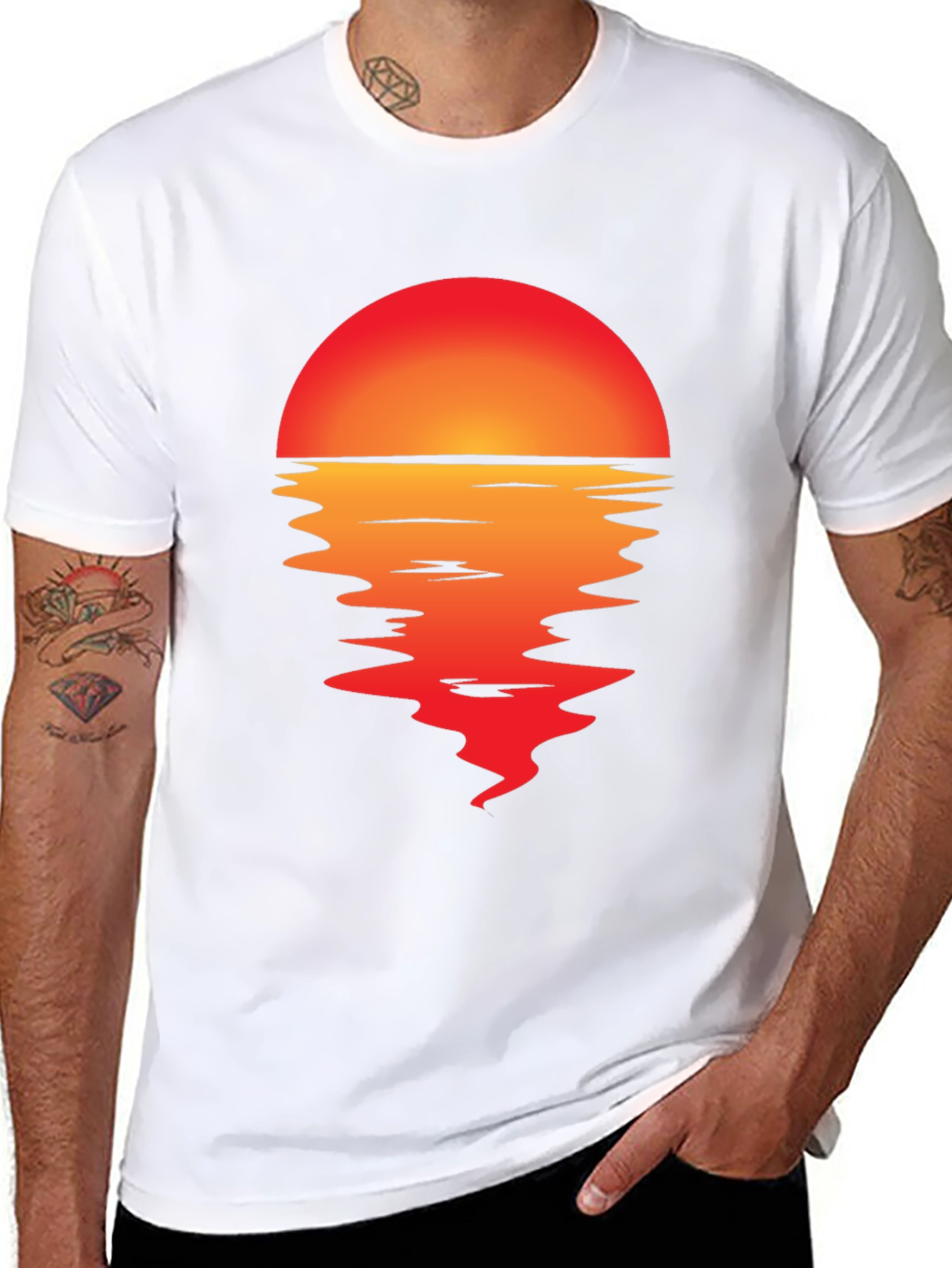 Black Sunset Graphic T-Shirt view 8