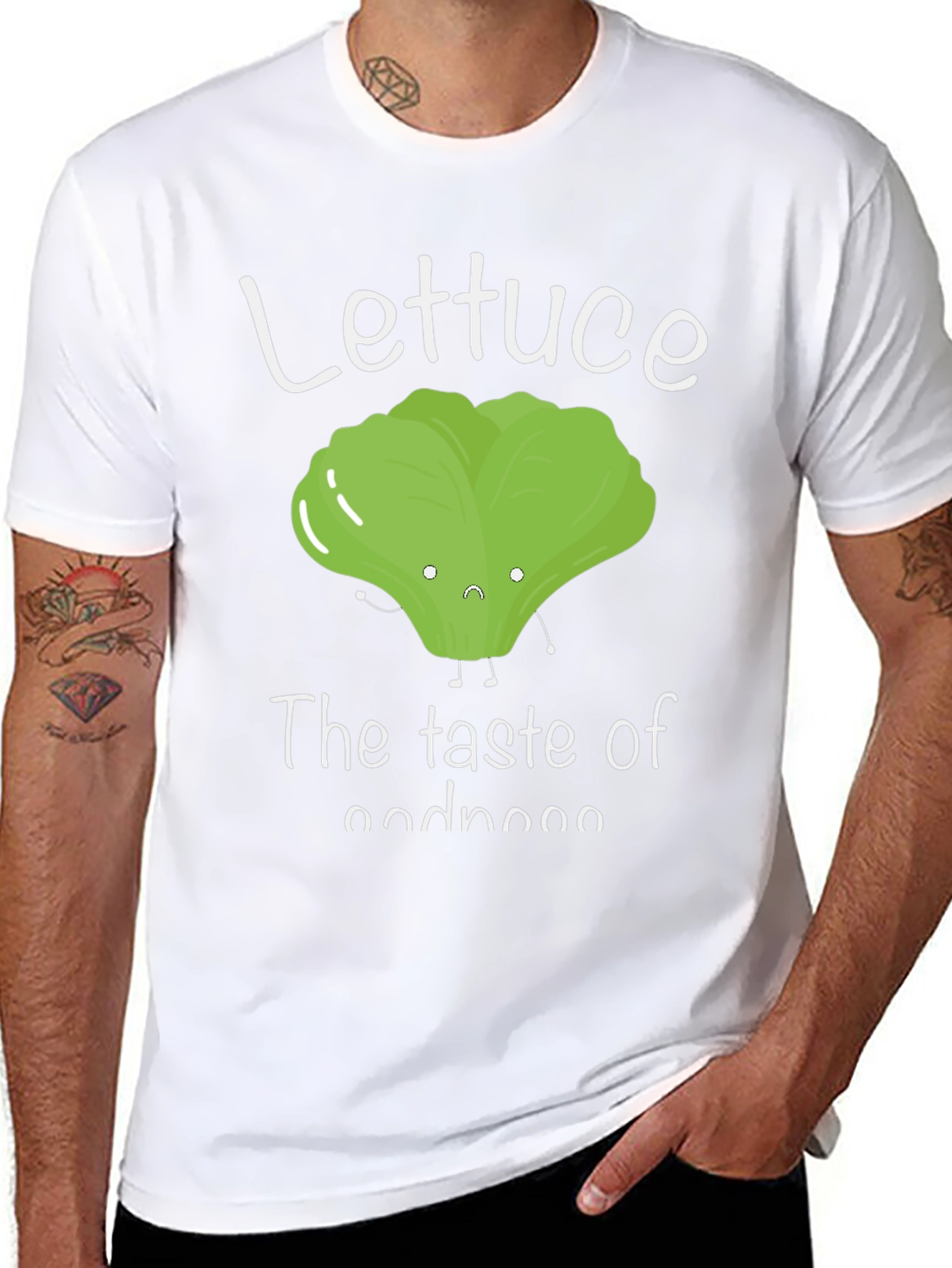 Black Lettuce 'The Taste of Goodness' Funny Graphic Tee view 8