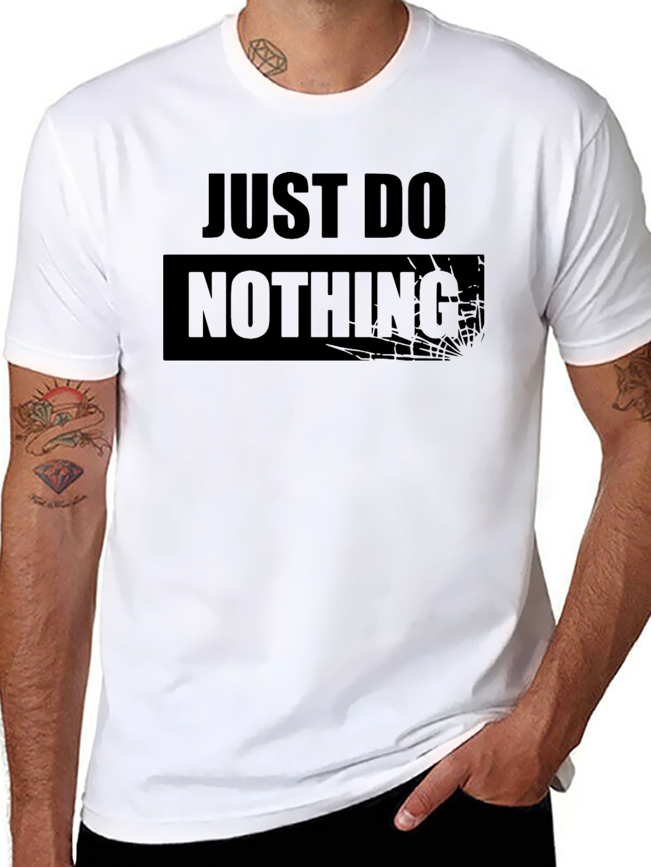 Black Just Do Nothing - Funny Graphic Tee view 8