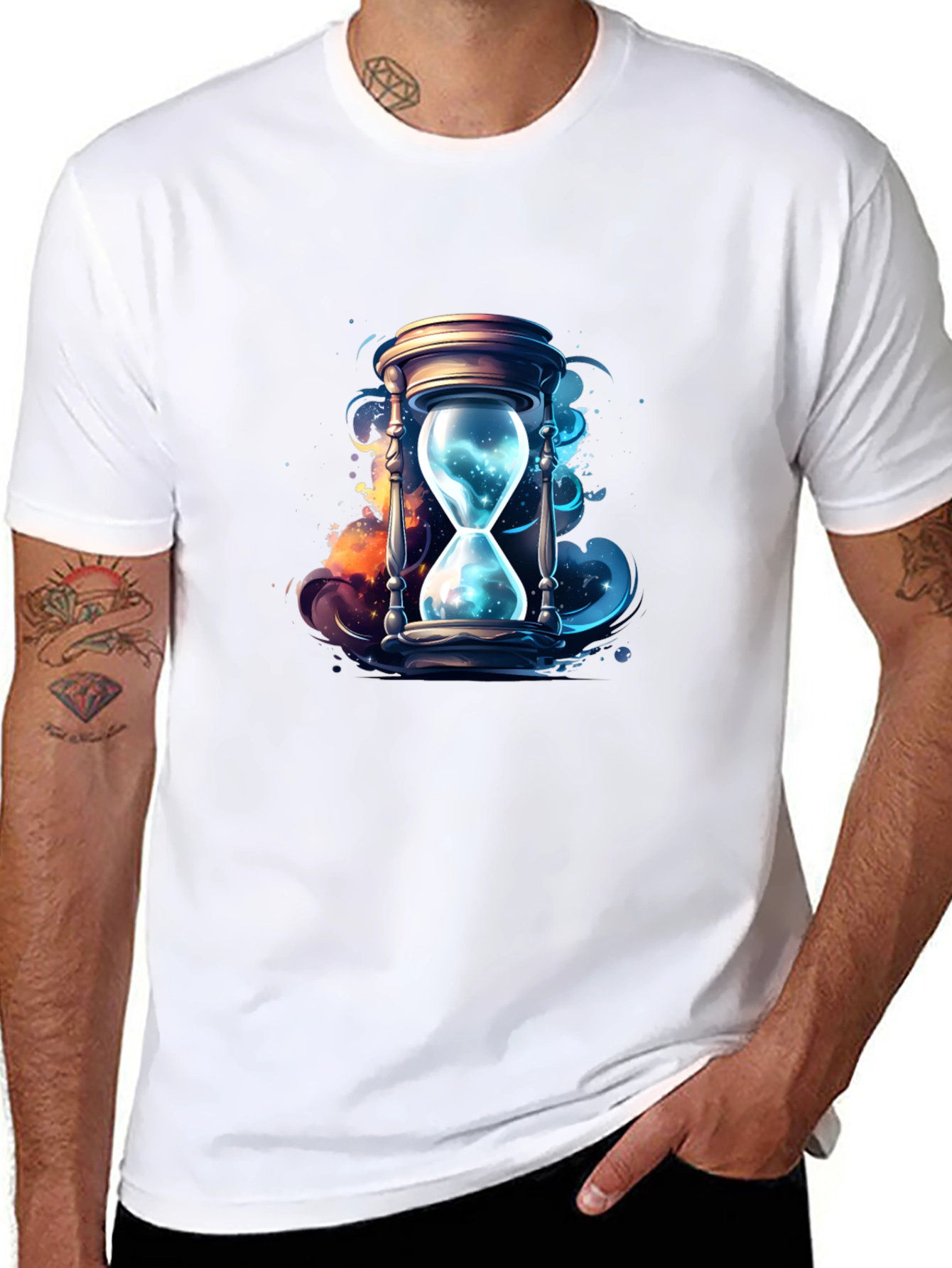 Black Hourglass T-Shirt - Timeless Design view 8