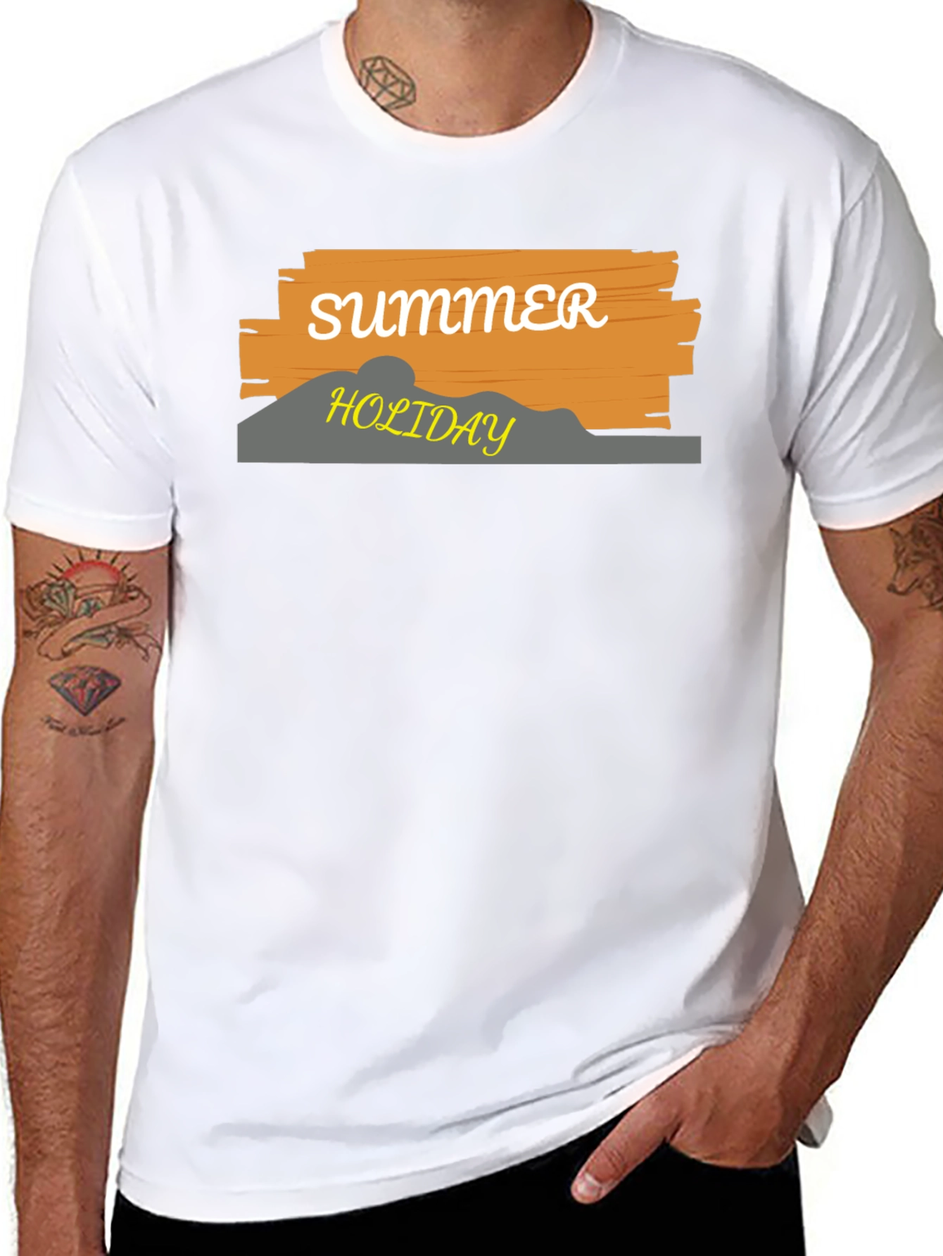 Black Summer Holiday Graphic T-Shirt view 8