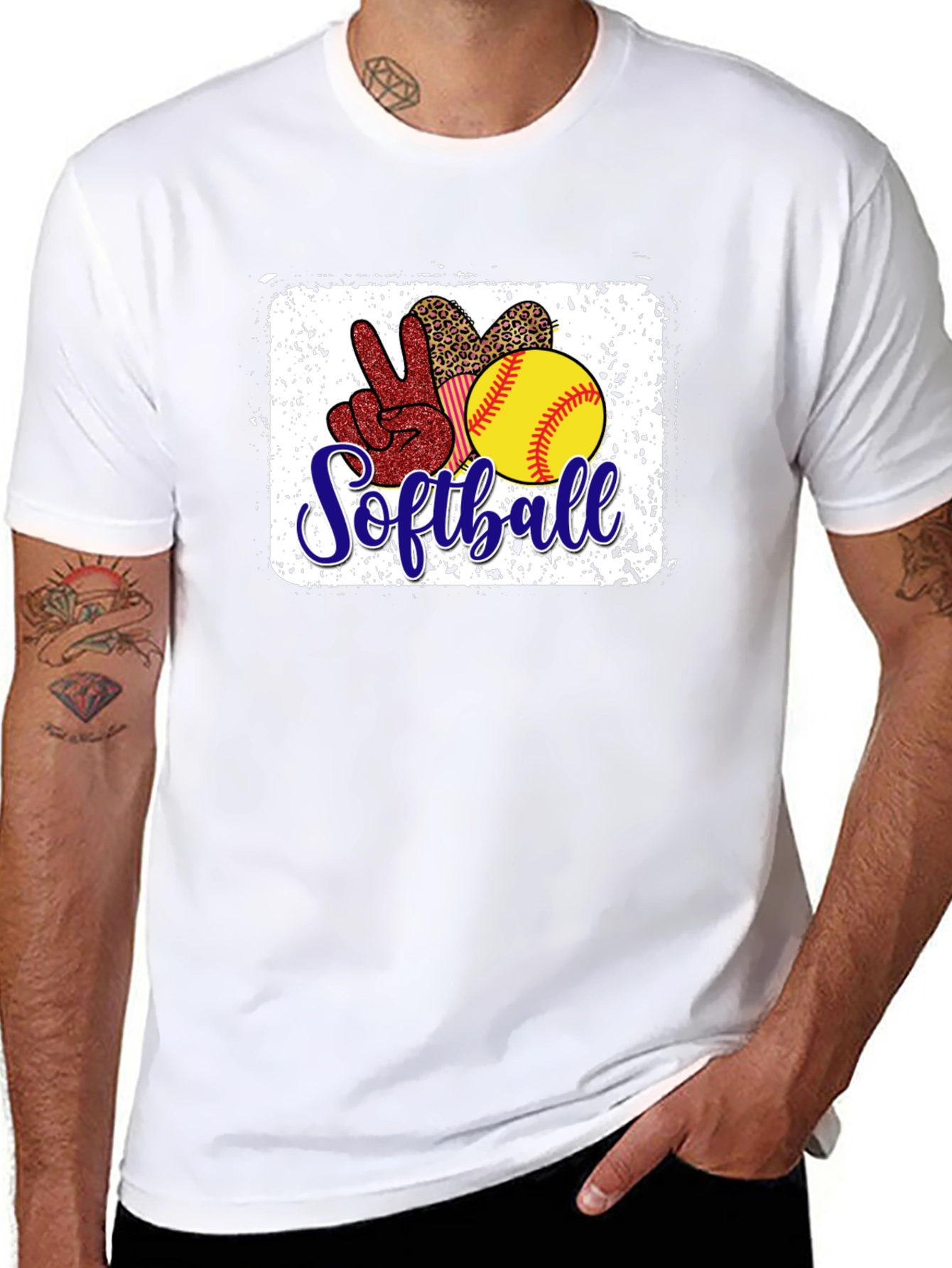 Black Softball Graphic T-Shirt view 8