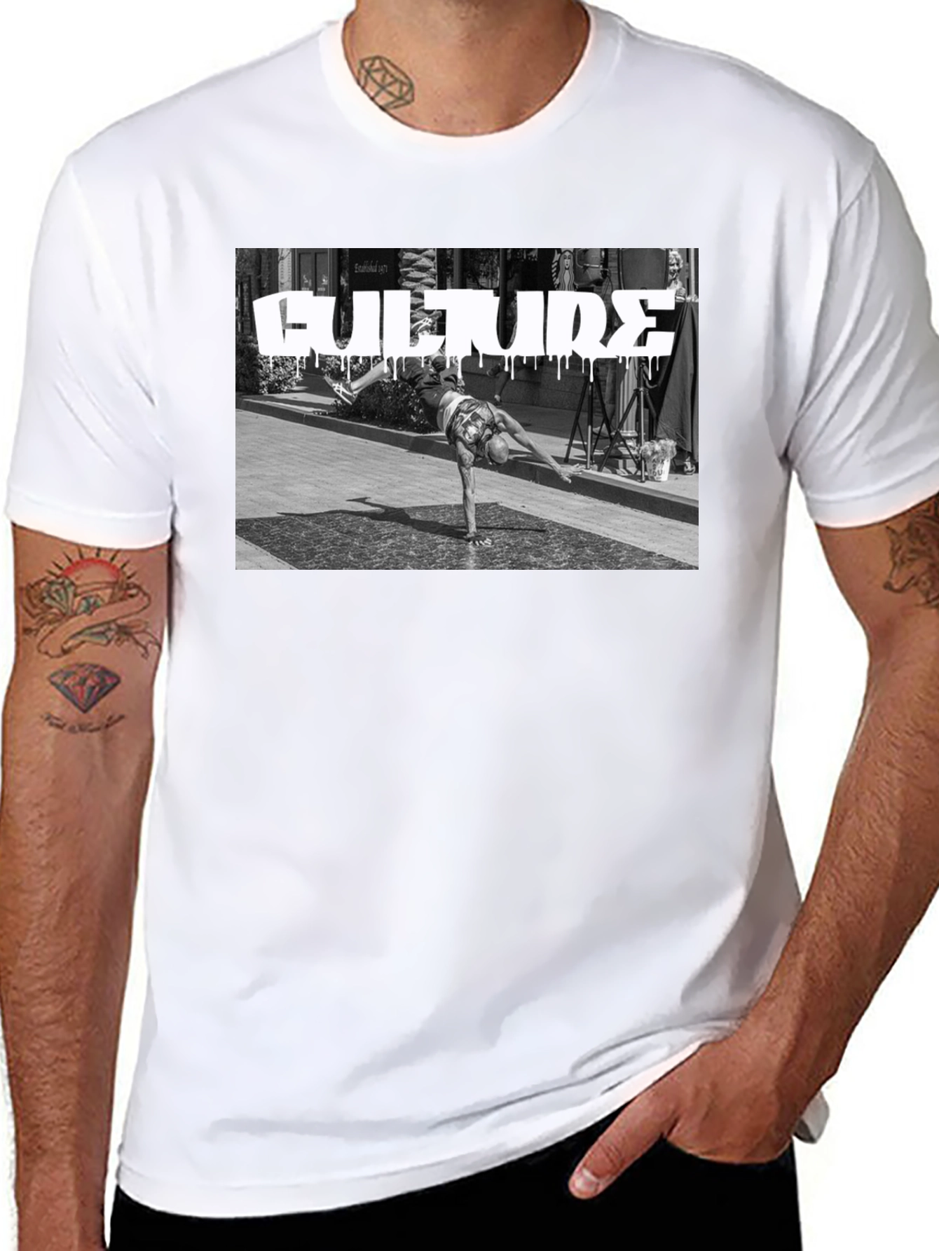 Black Culture Streetwear Graphic Tee - Black view 8