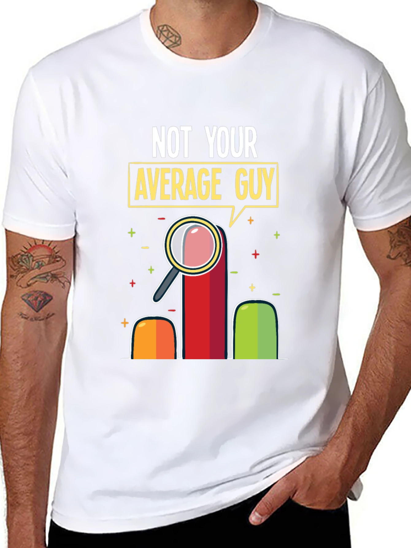 Black Not Your Average Guy Graphic T-Shirt view 8