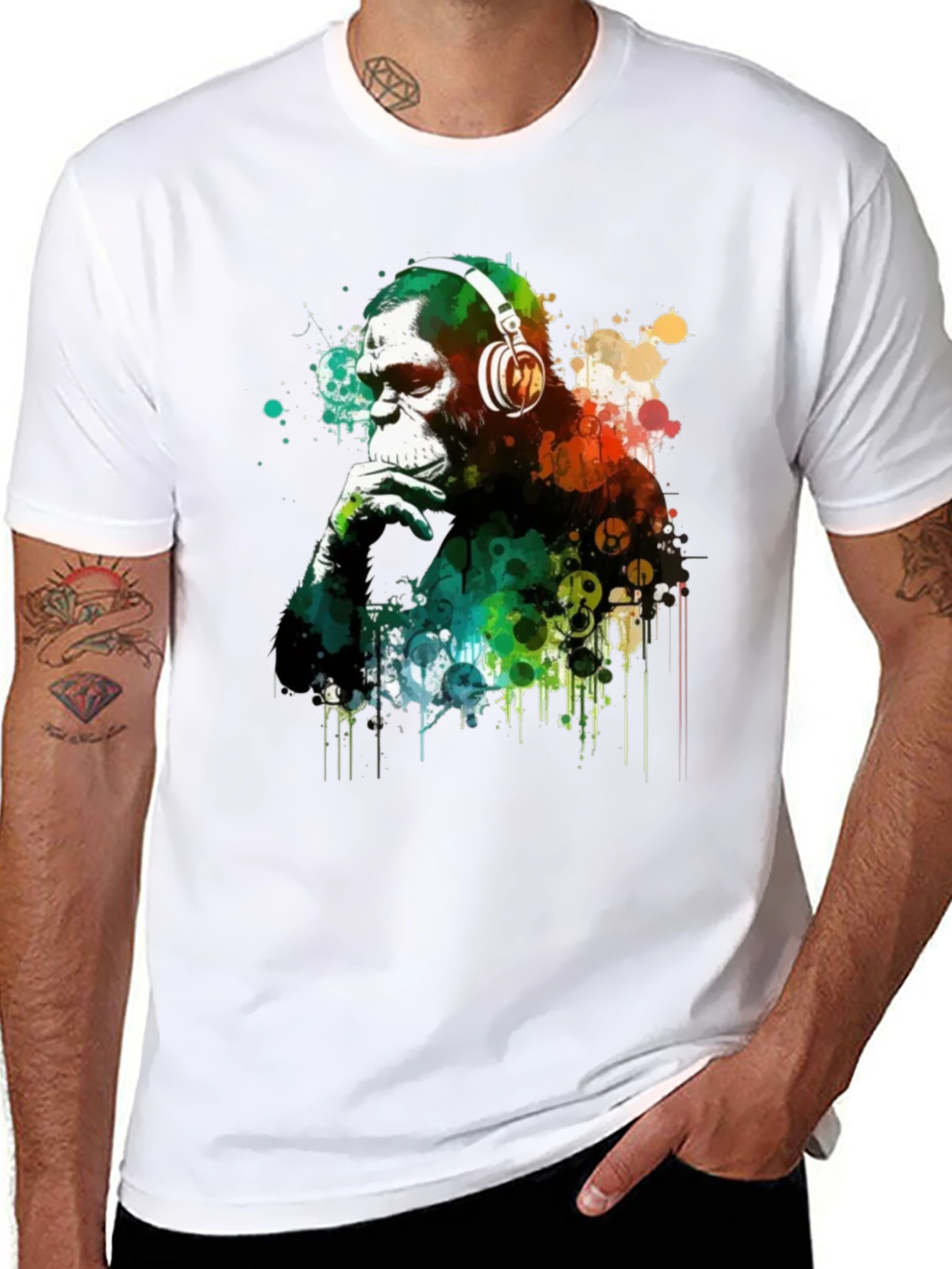 Black Monkey DJ Graphic T-Shirt view 8