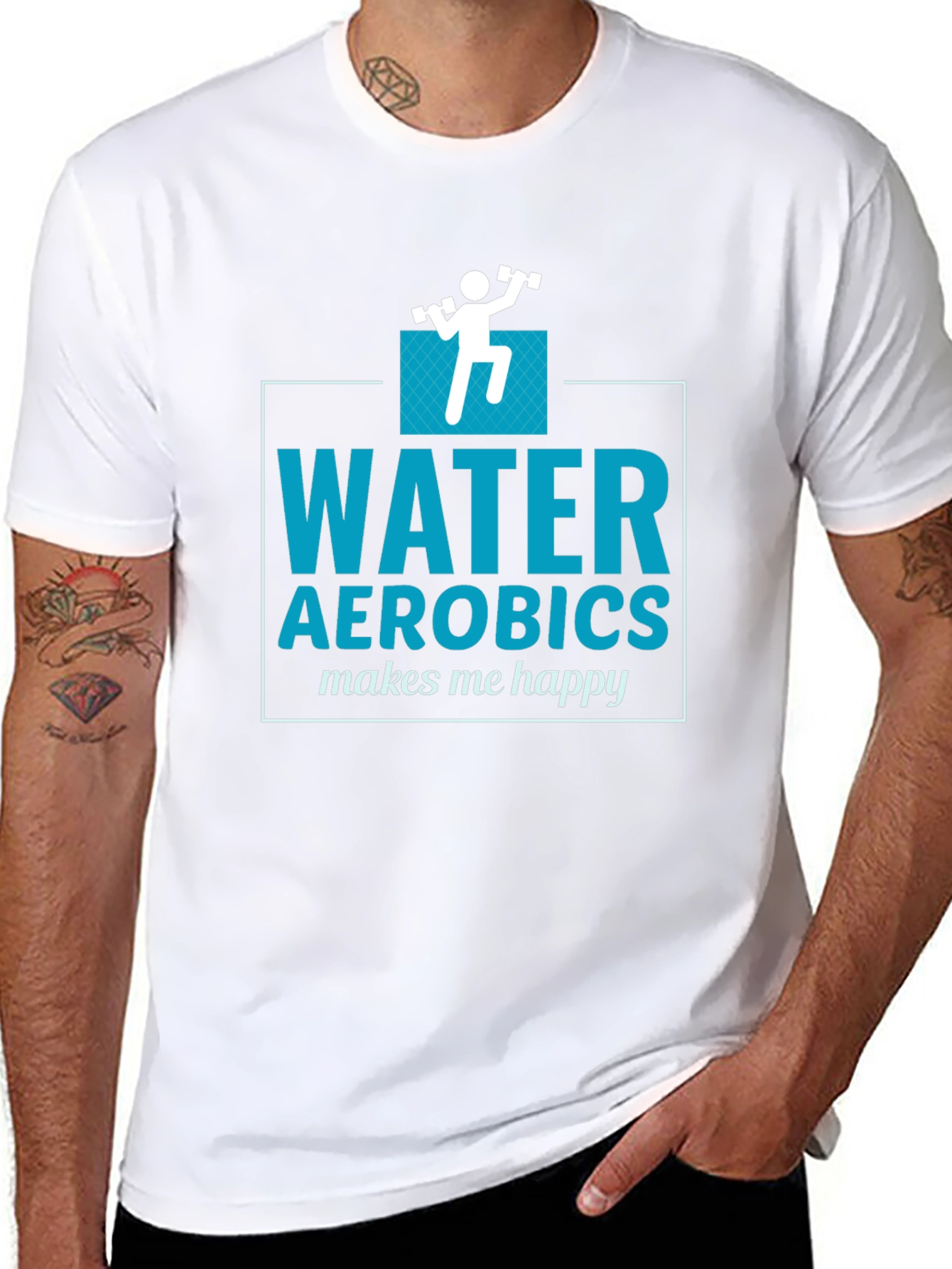 Water Aerobics Makes Me Happy T-Shirt - 8
