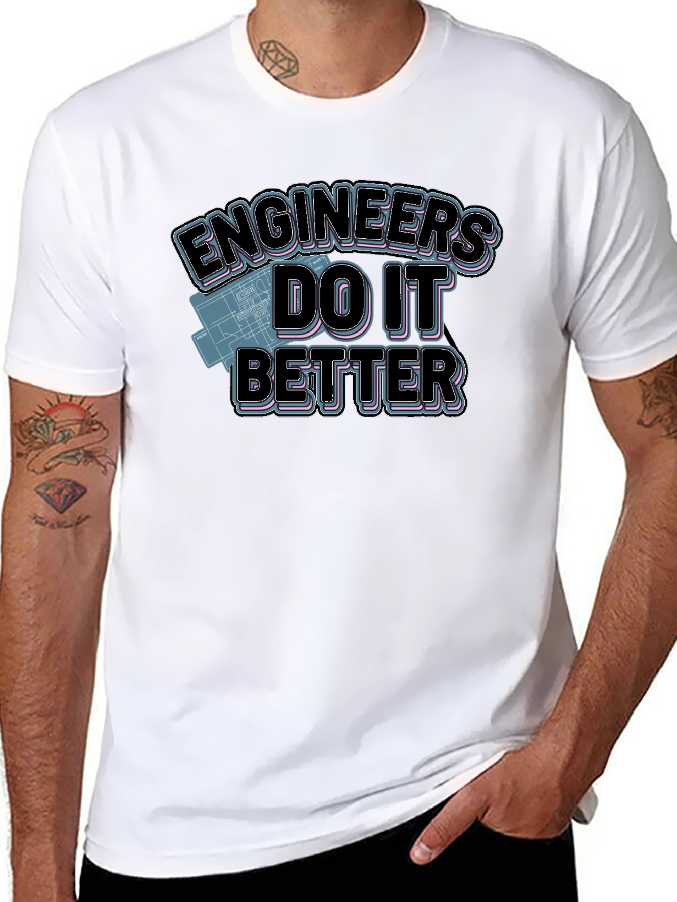Black Engineers Do It Better Graphic T-Shirt view 8