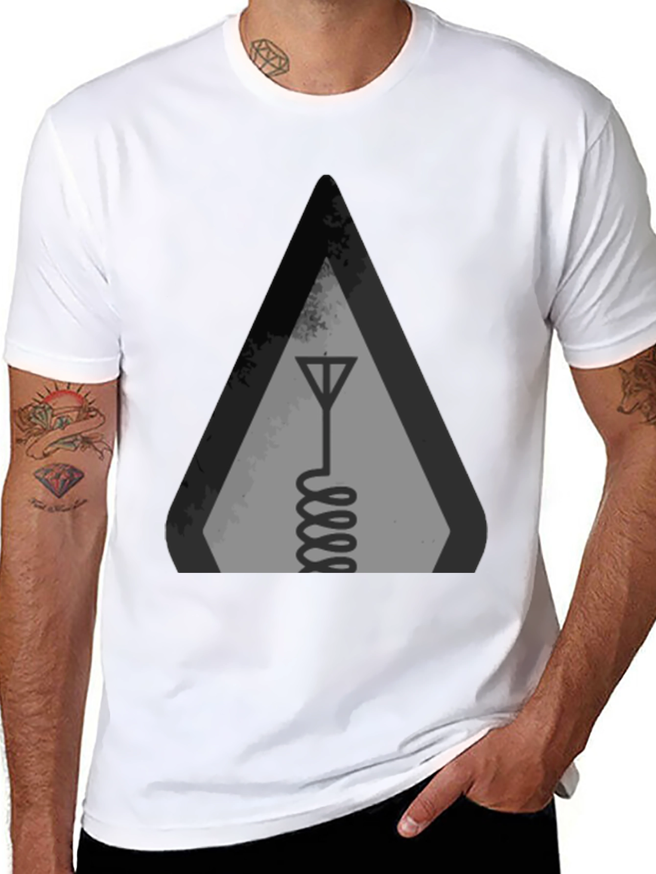 Black Antenna Graphic T-Shirt view 8