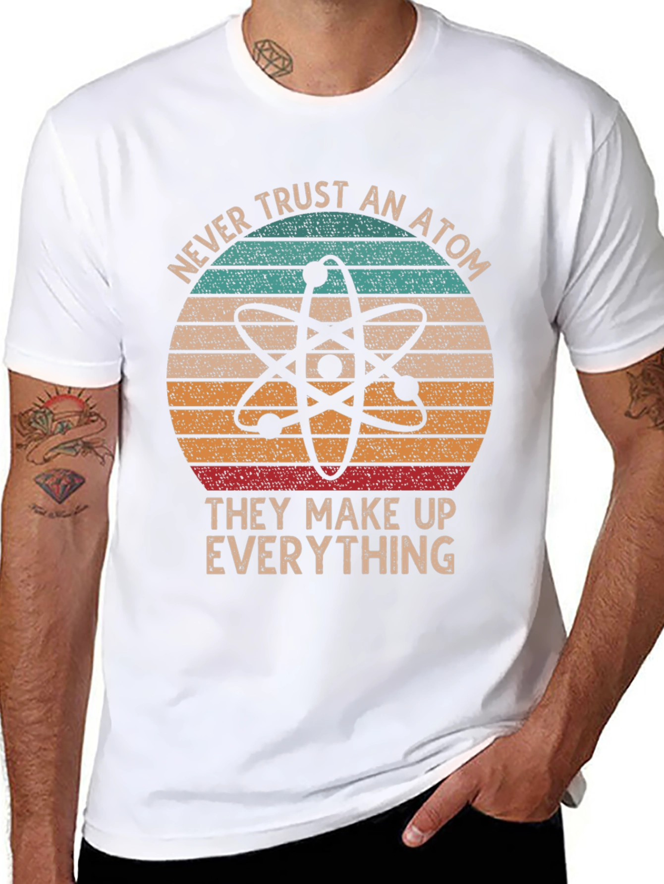 Black Never Trust An Atom T-Shirt view 8