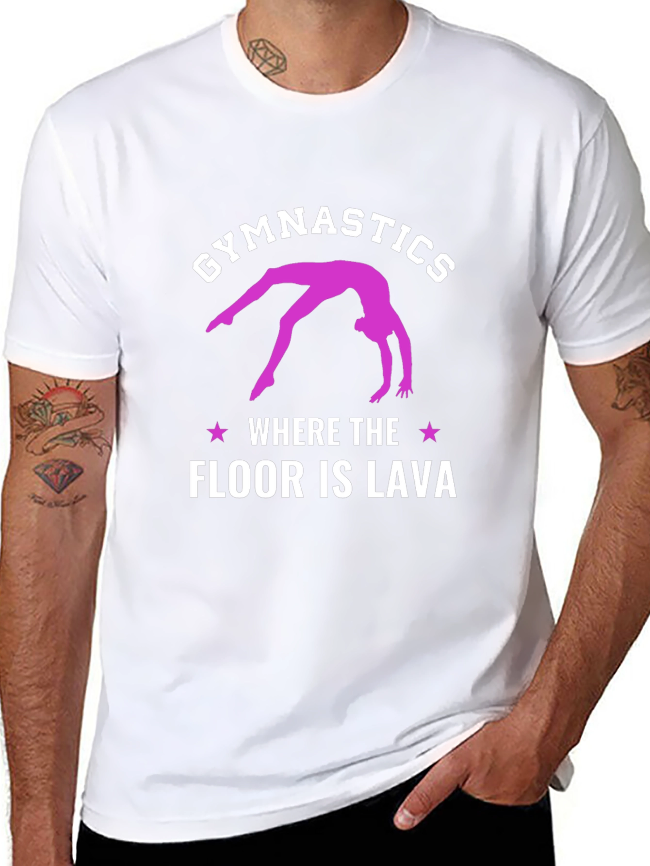 Black Gymnastics Where The Floor Is Lava Black T-Shirt view 8