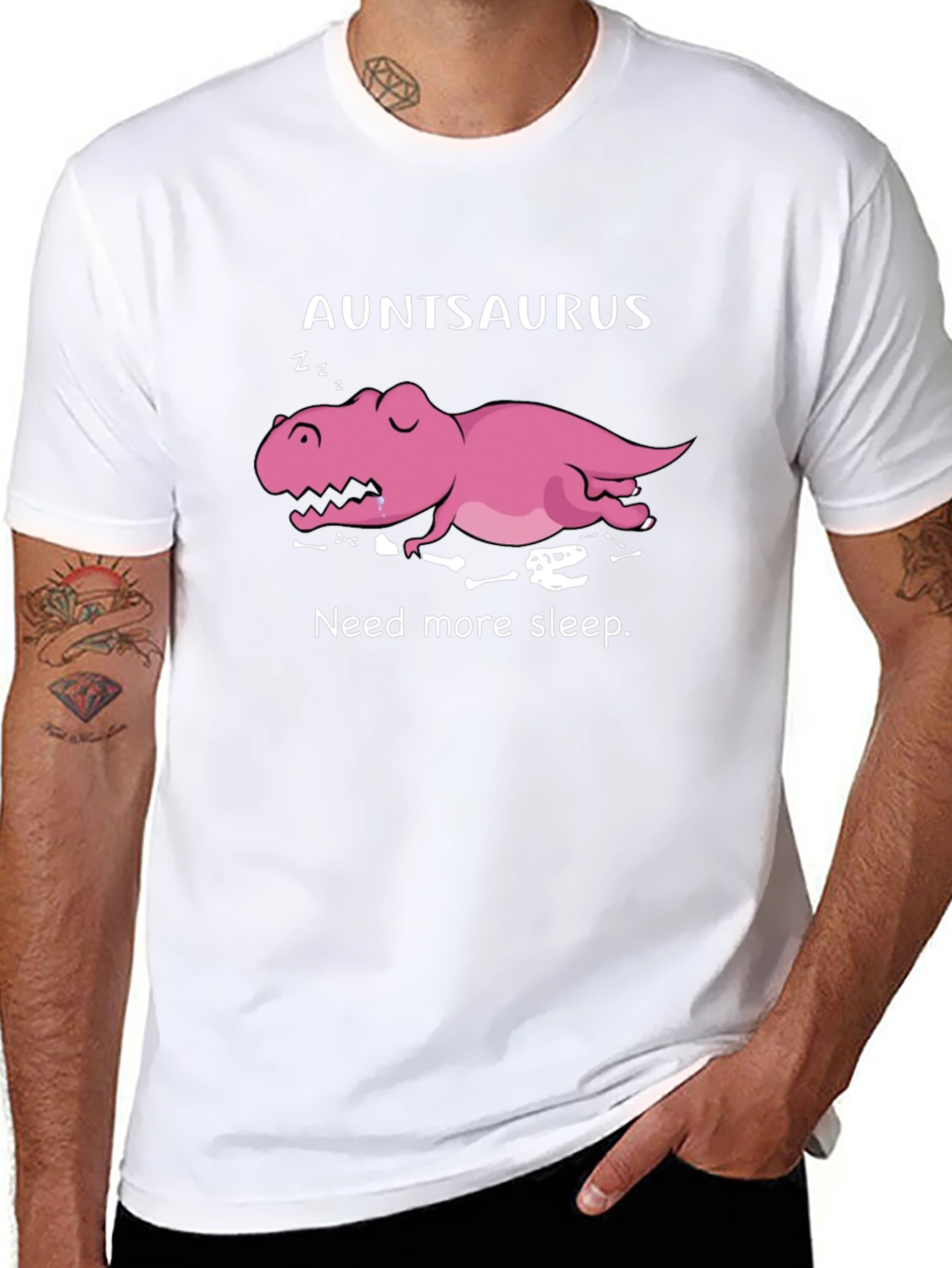 Black Auntsaurus T-Shirt - Need More Sleep Tee view 8