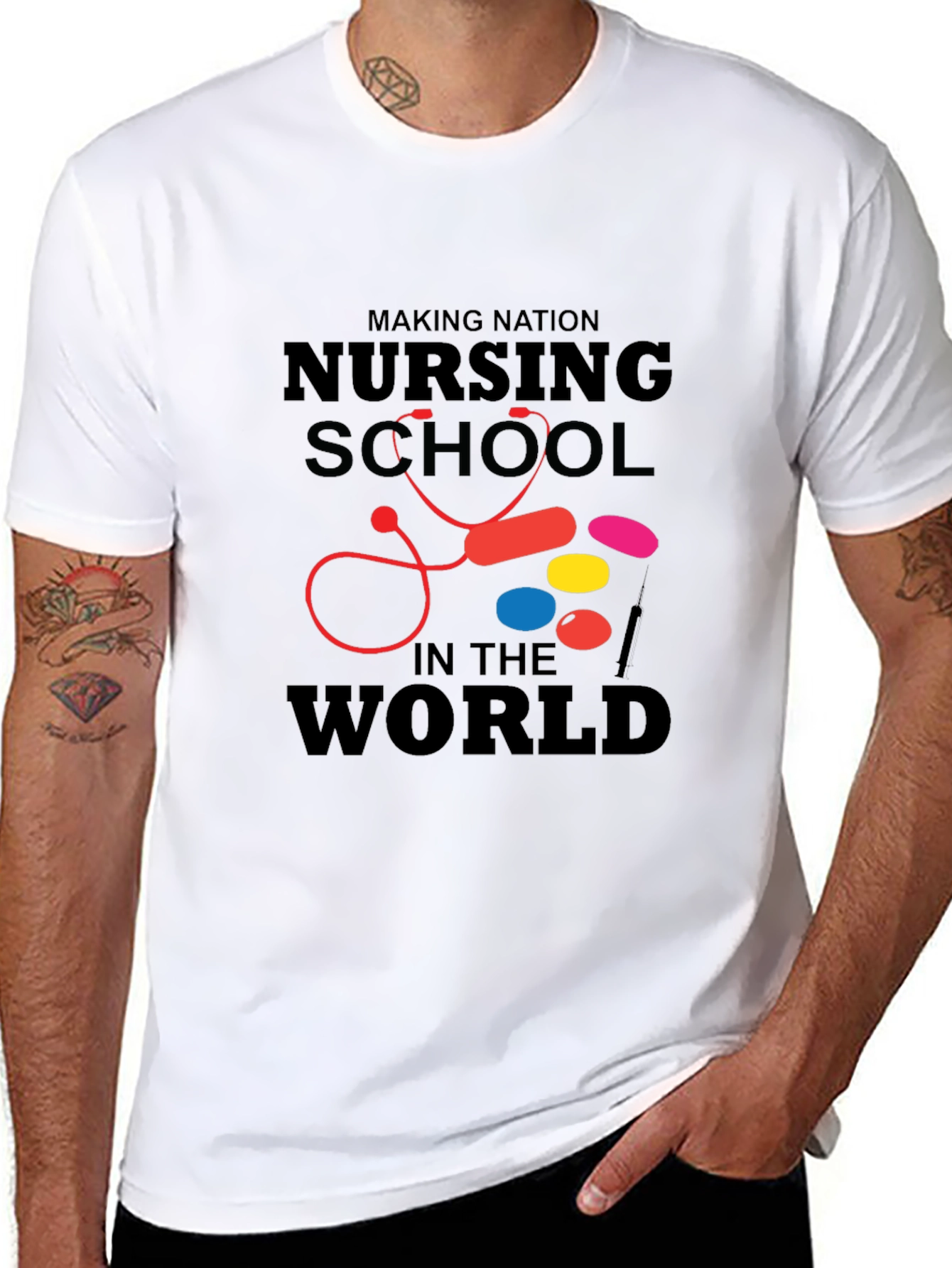 Black Nursing School T-Shirt: Making Nation Proud view 8