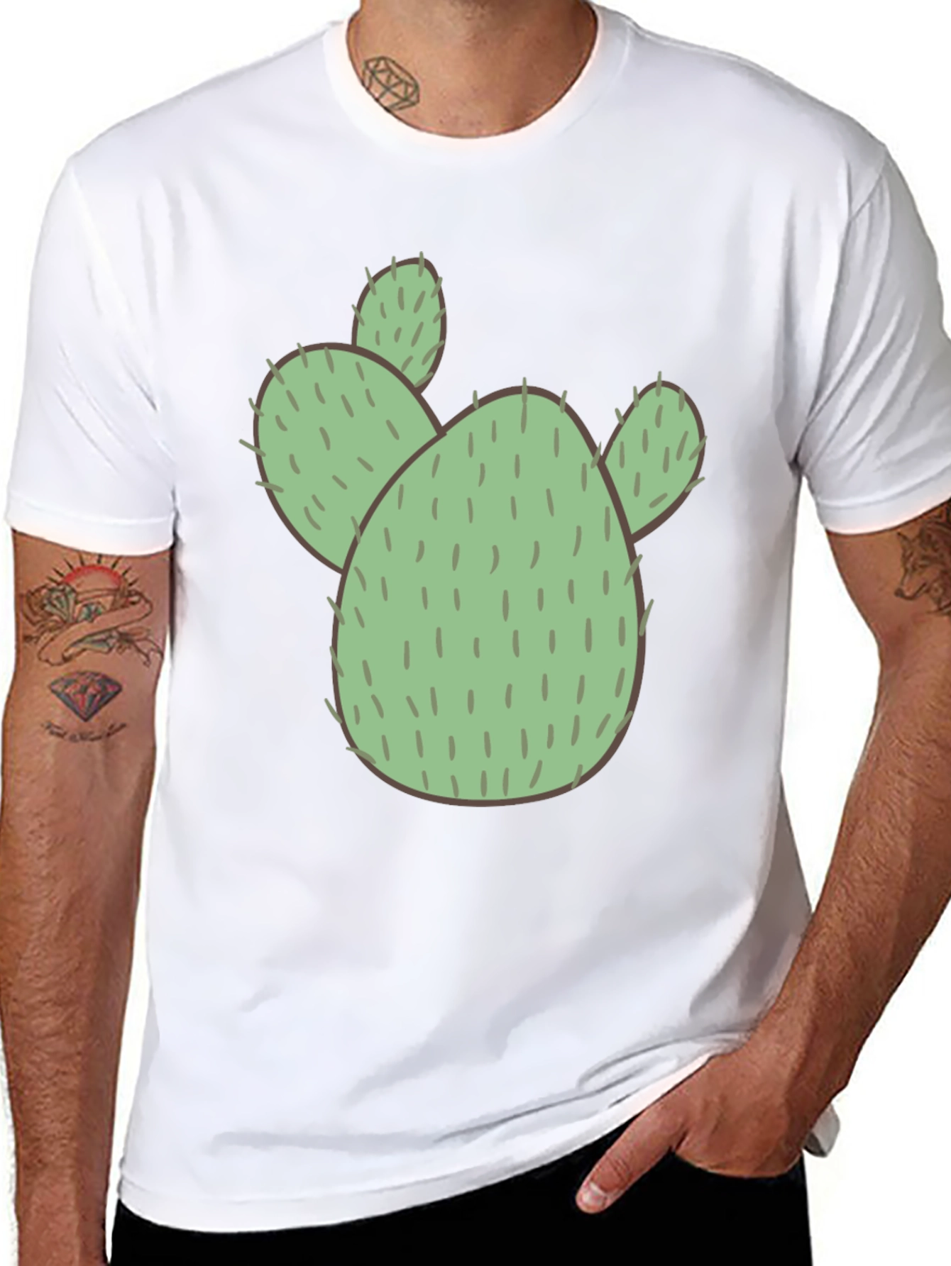 Black Cactus Graphic Black T-Shirt view 8