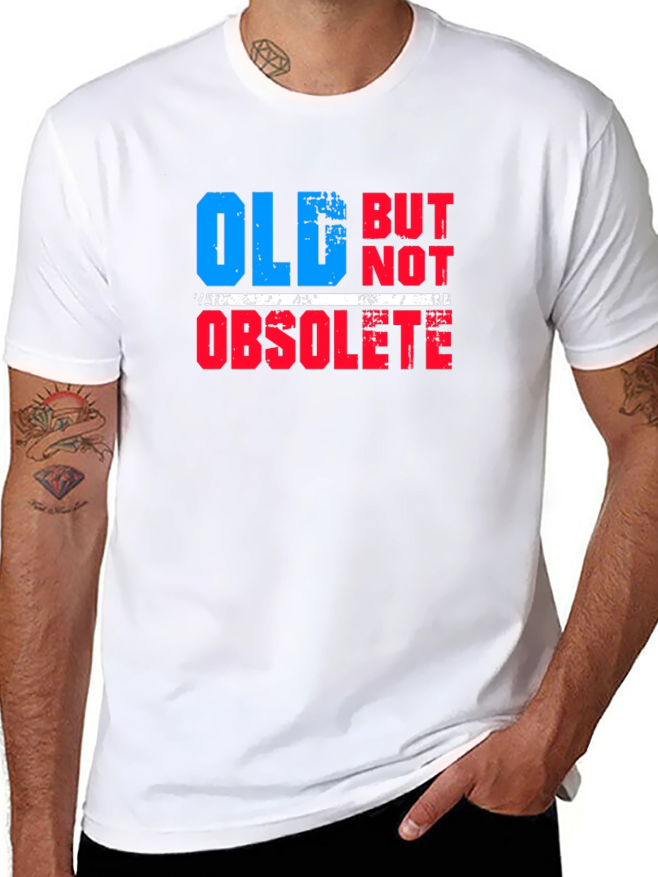 Black Old But Not Obsolete Graphic Tee view 8